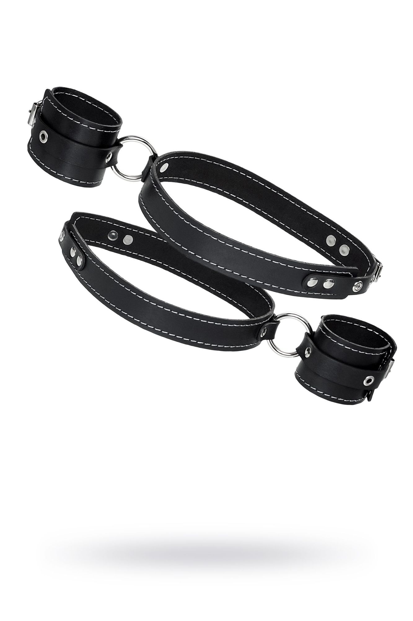 бондажная система pecado bdsm, для фиксации рук к ногам, натуральная кожа, черная в России