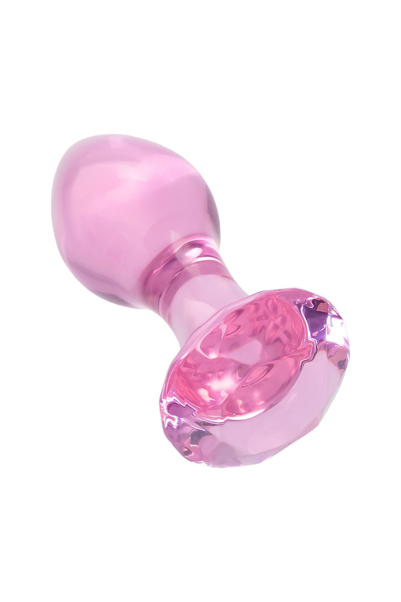 анальная втулка sexus glass, стекло, розовая, 8,5 см в России