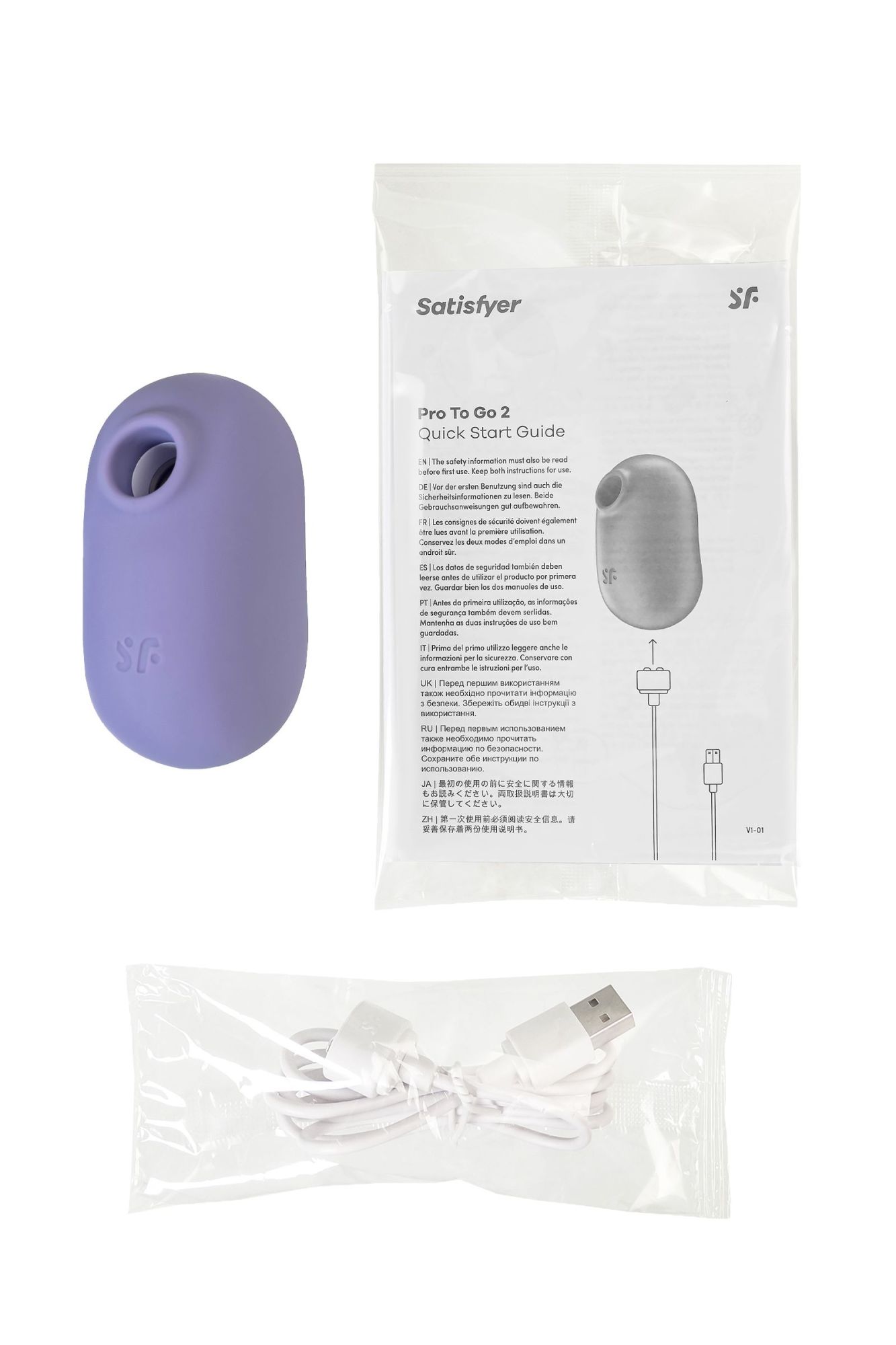 вакуумный стимулятор клитора satisfyer pro to go 2, фиолетовый в России