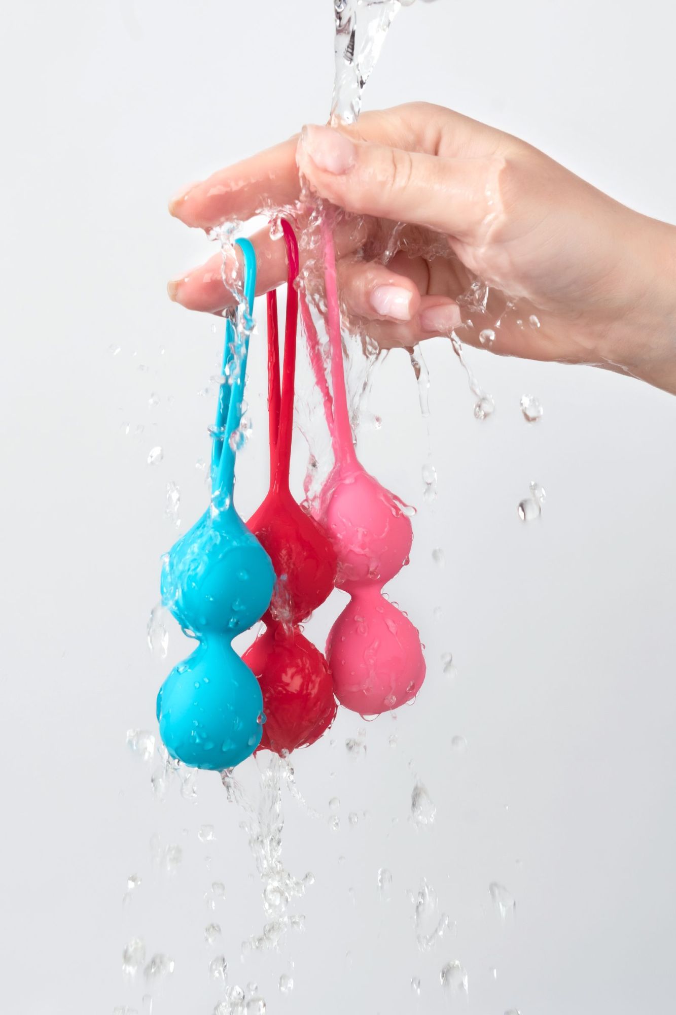 набор вагинальных шариков satisfyer  balls c03 double, силикон, ассорти, ø 3 см. в России