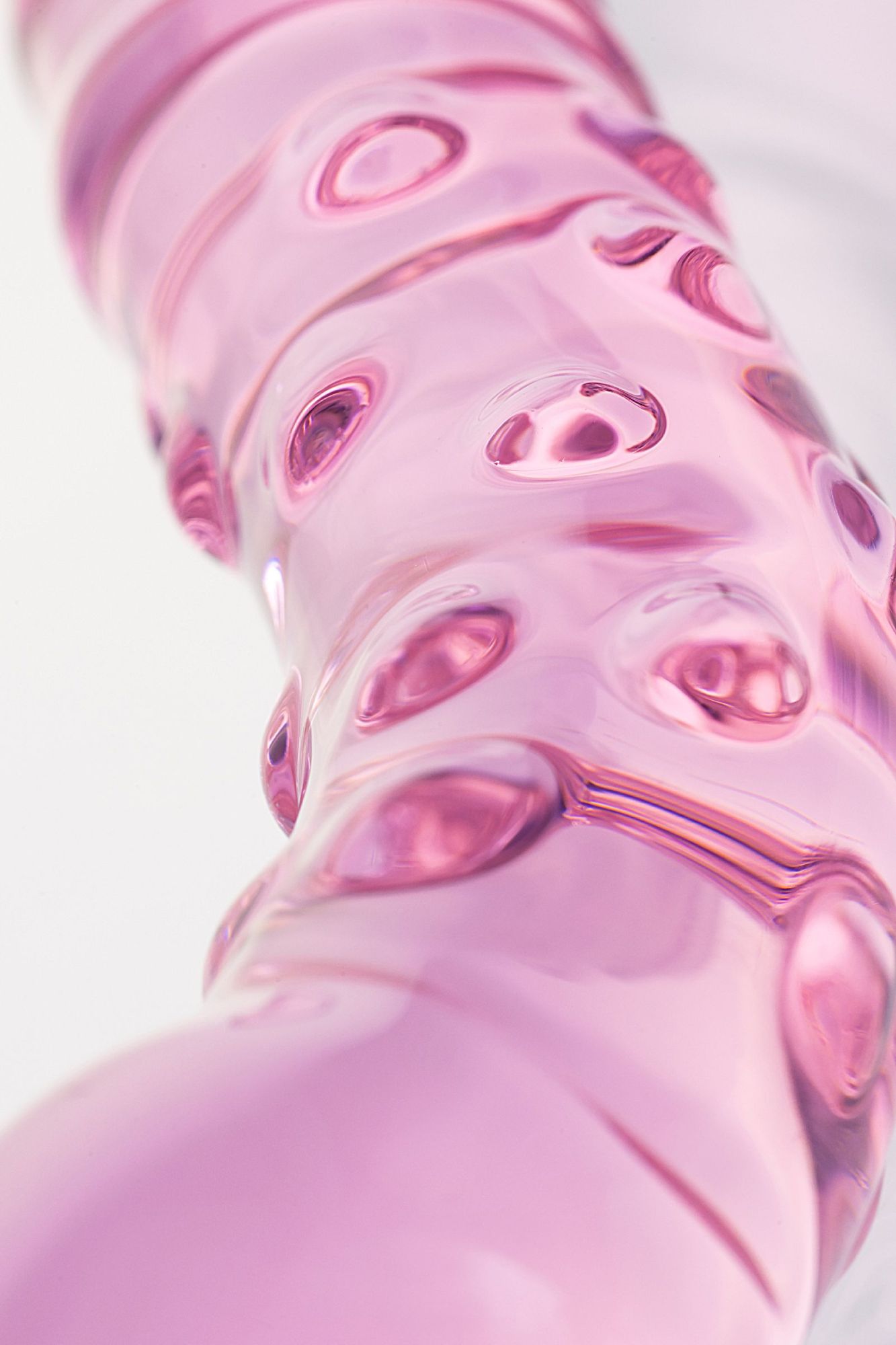 двусторонний фаллоимитатор sexus glass, стекло, розовый, 20,5 см в России
