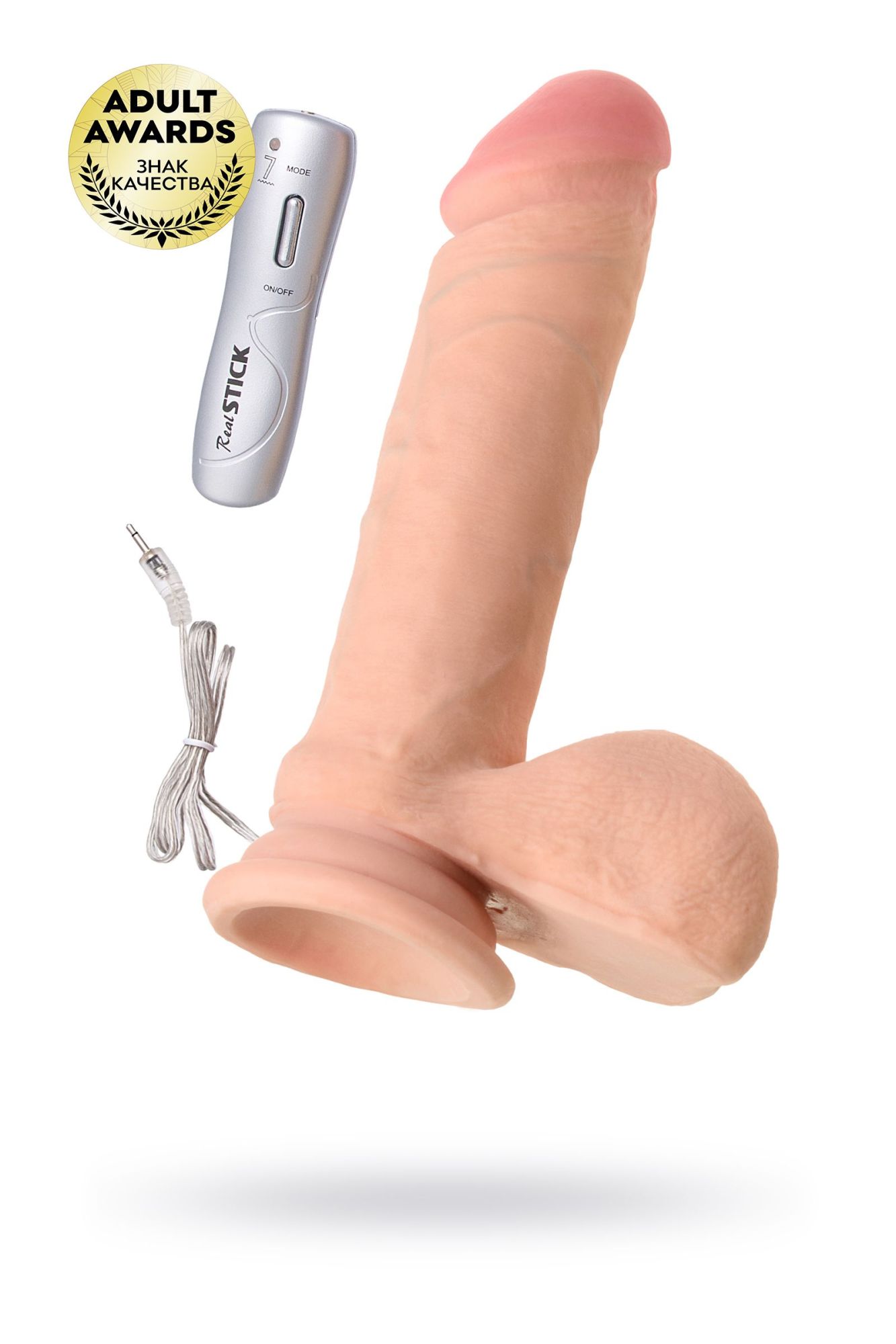 реалистичный вибратор realstick elite erick, tpr, телесный, 20 см в России