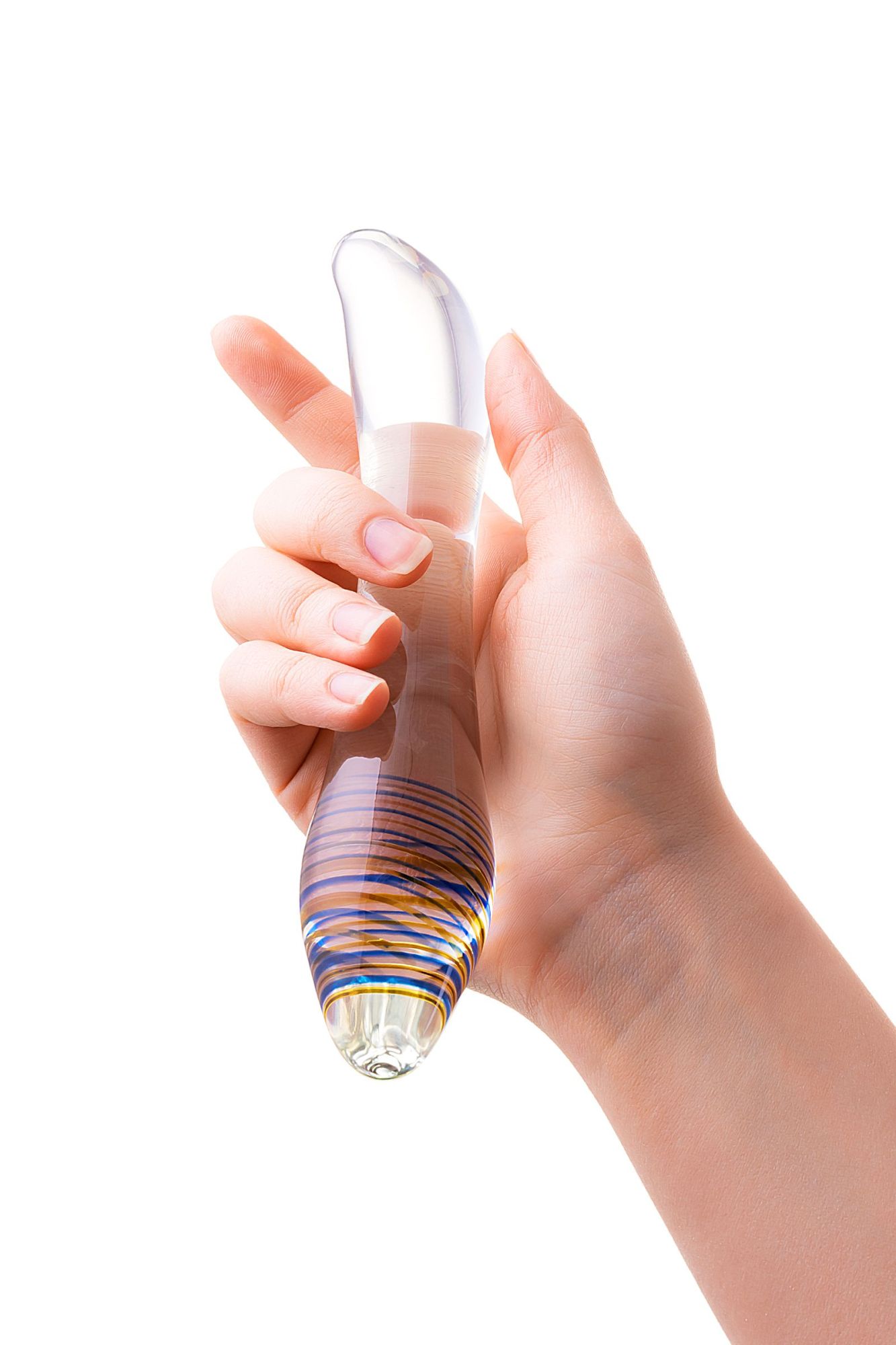 двусторонний фаллоимитатор sexus glass, стеклянный, прозрачный, 22 см в России
