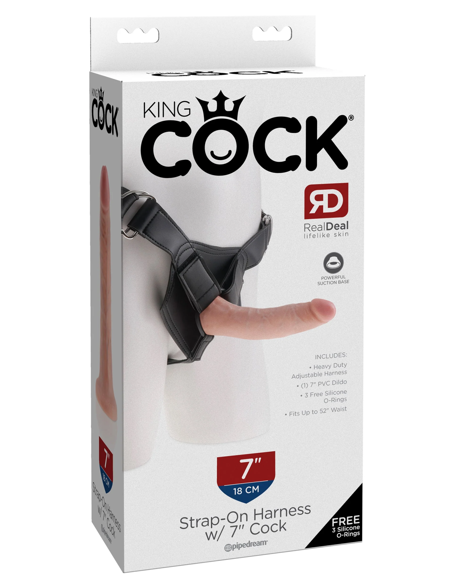 страпон king cock strap on harness with 7" cock - flesh pipedream 562221pd в России