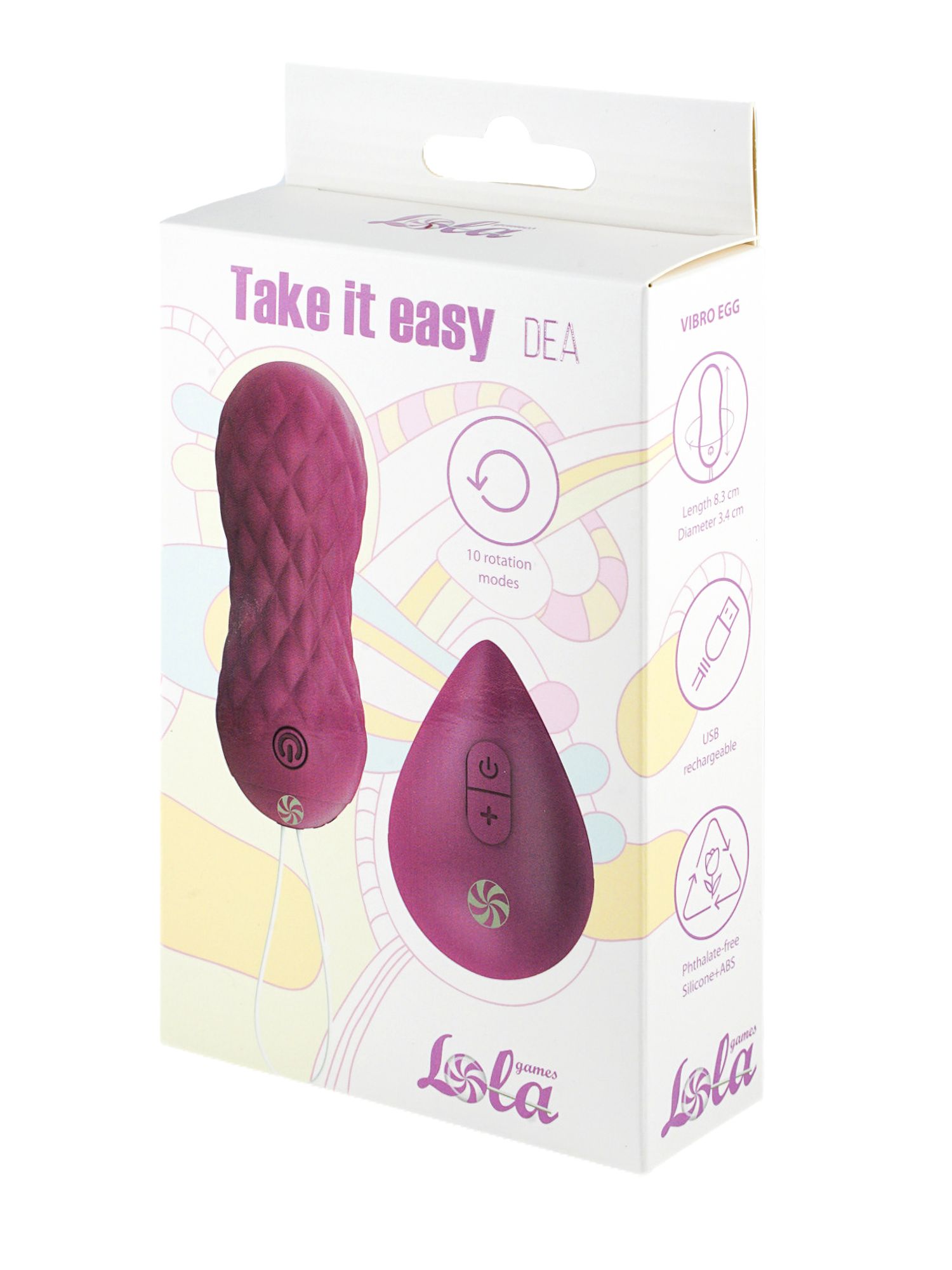 вращающиеся виброшарики на пульте take it easy dea purple 9021-06lola в России