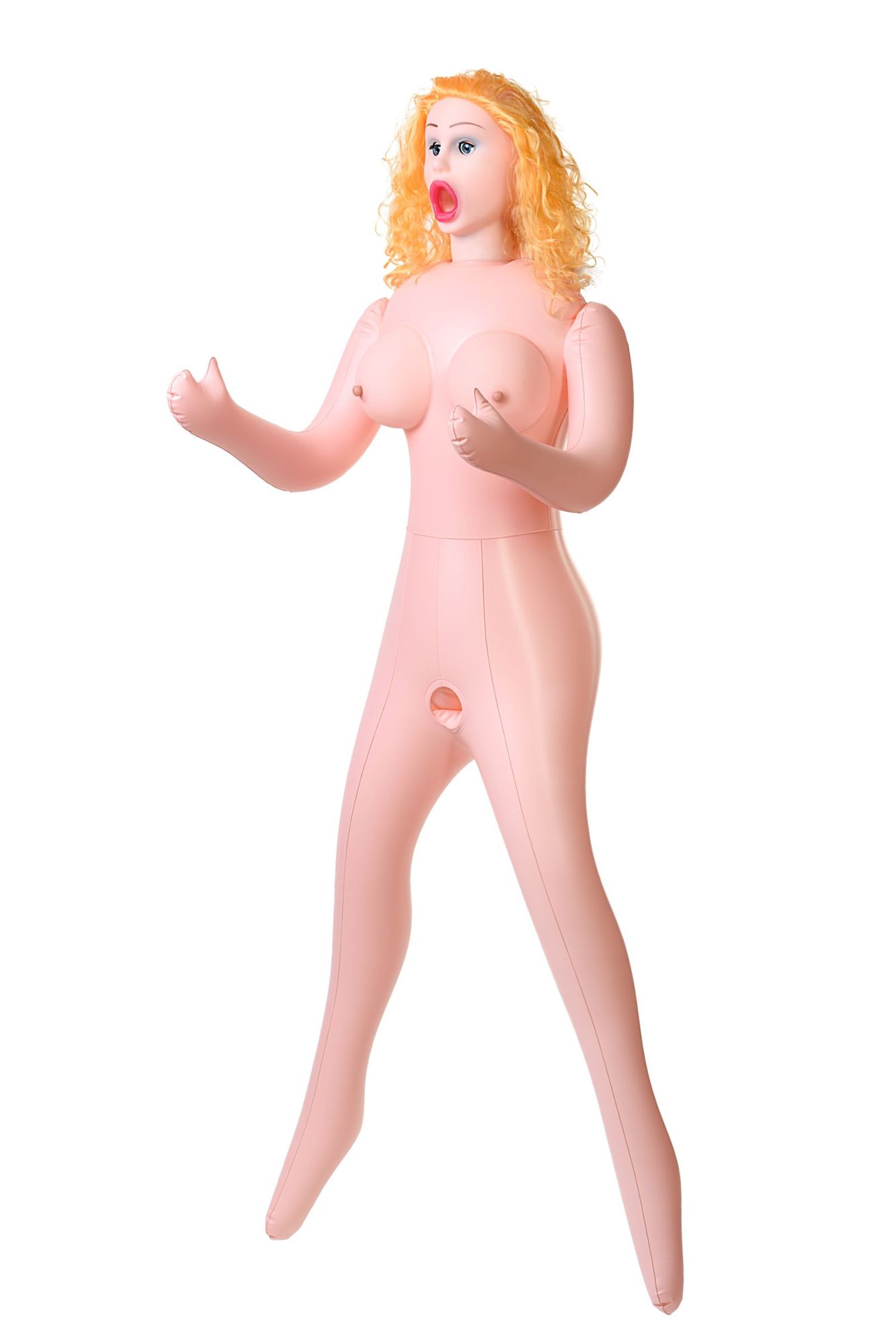 кукла надувная dolls-x by toyfa celine с реалистичной головой, блондинка, с тремя отверстиями в России