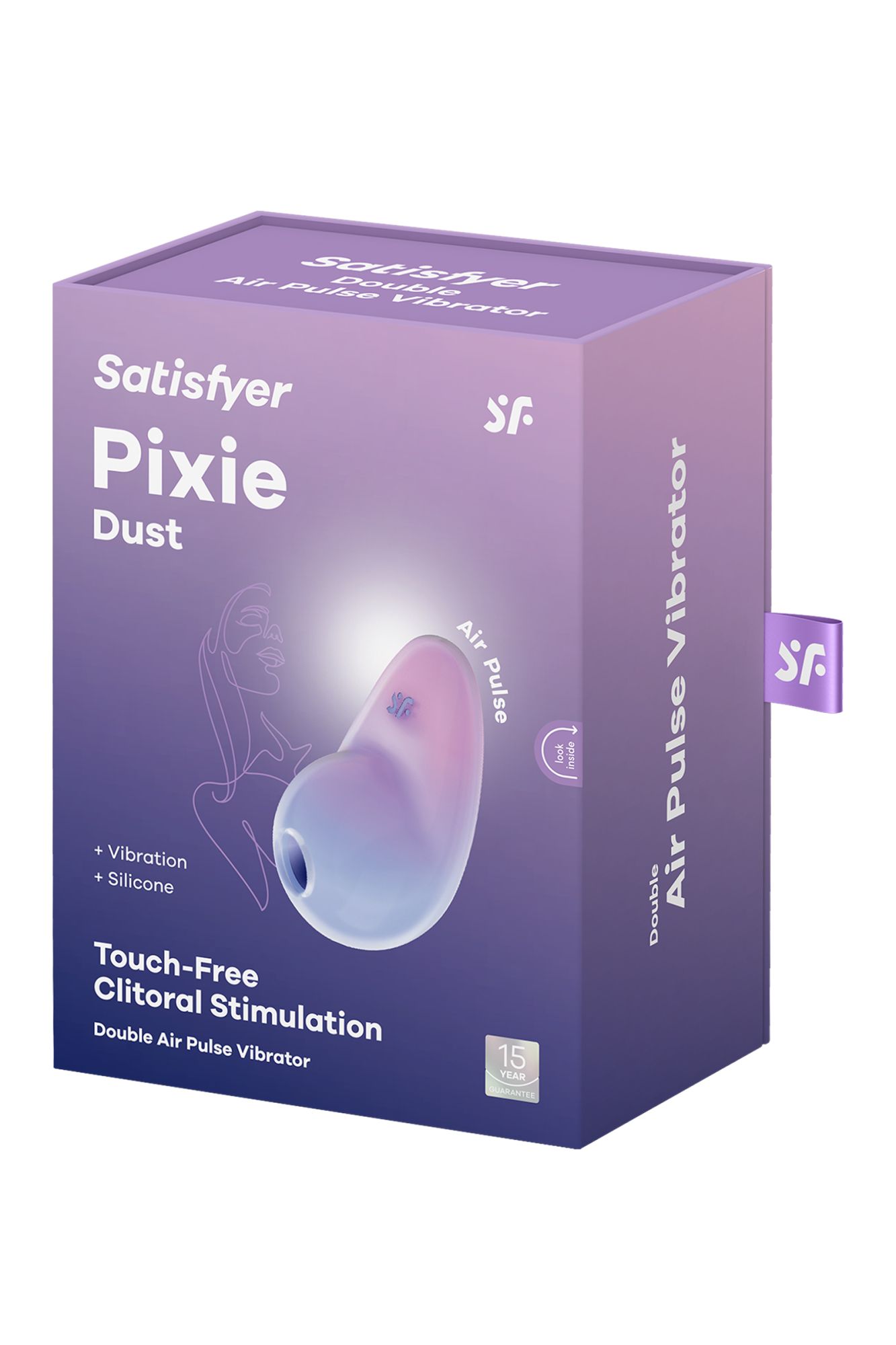вакуумный стимулятор клитора satisfyer pixie dust, силикон, фиолетовый, 9,4 см в России