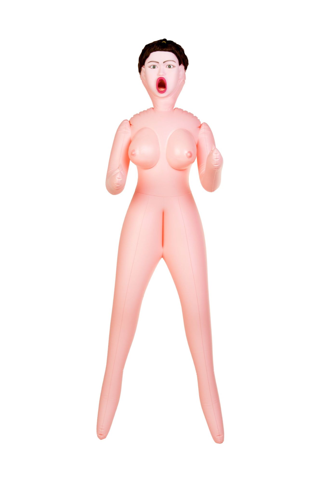 кукла надувная dolls-x by toyfa violet, брюнетка, с тремя отверстиями, кибер вставка: вагина в России