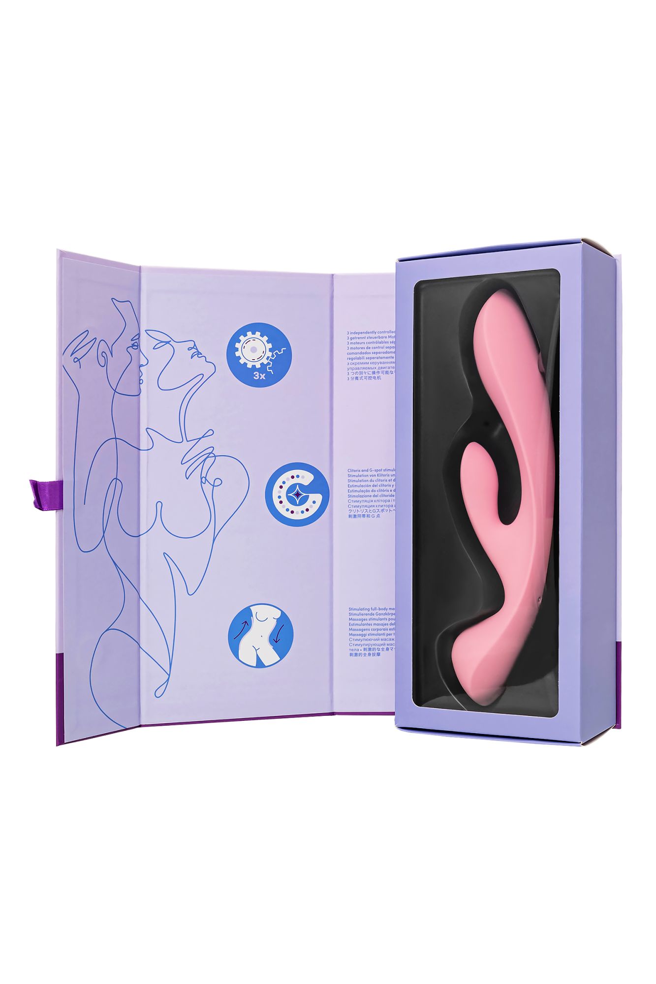 нереалистичный вибратор satisfyer triple oh, силикон, розовый, 24 см в России