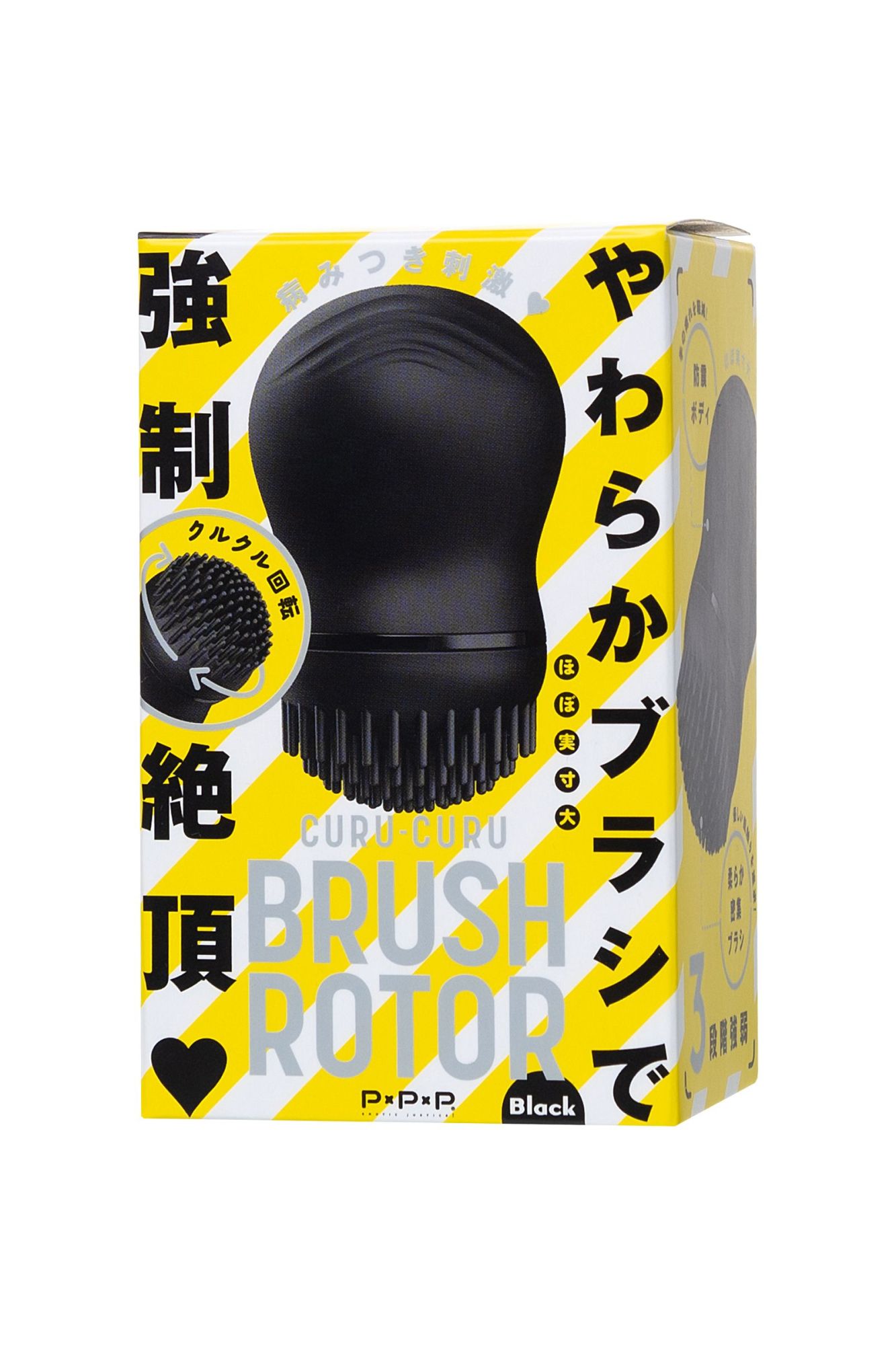 стимулятор клитора ppp curu-curu brush roter, abs-пластик, черный, 5,5 см в России