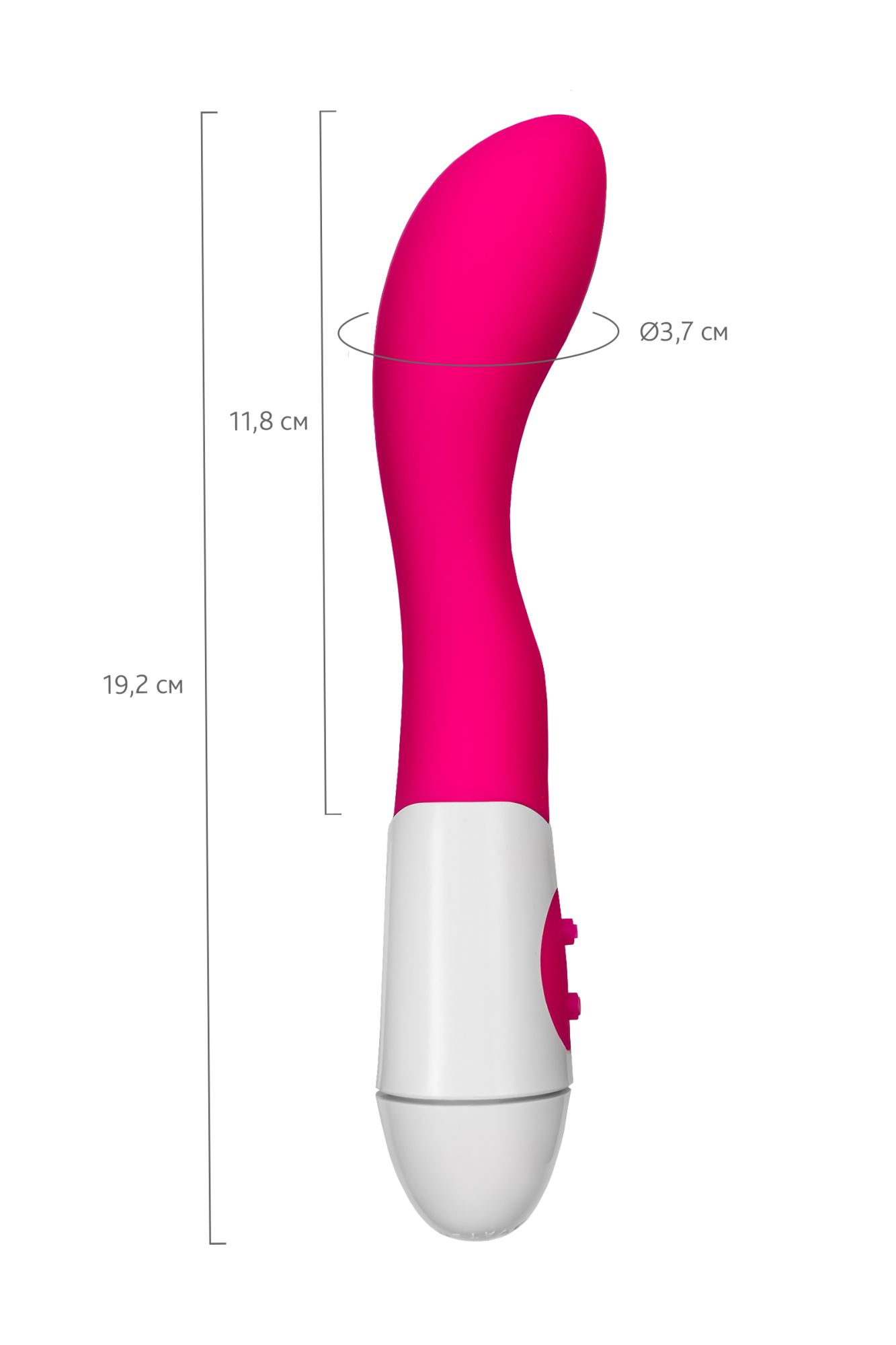 стимулятор точки g toyfa a-toys kari, силикон, розовый, 19,2 см в России