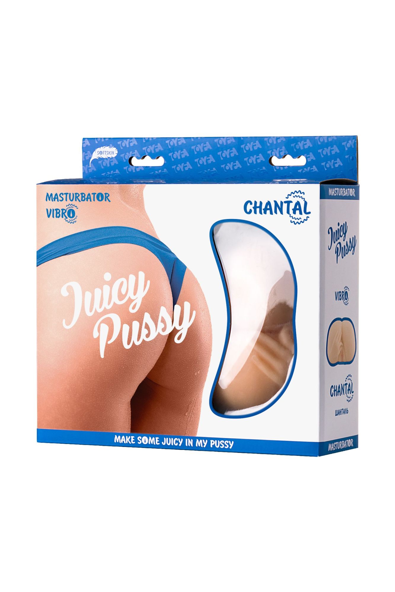 мастурбатор реалистичный toyfa juicy pussy chantal с вибрацией, вагина и анус, tpr, телесный, 14,5 с в России