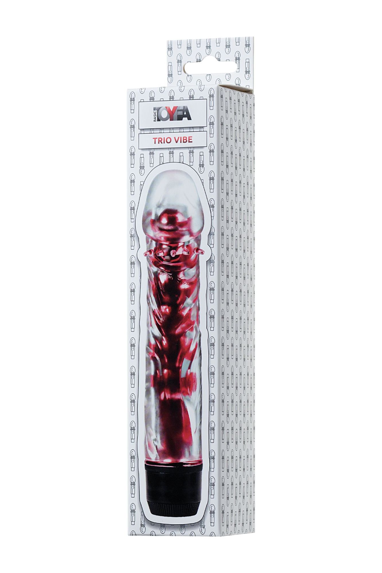 вибратор toyfa trio vibe, tpe, красный, 15,5см в России