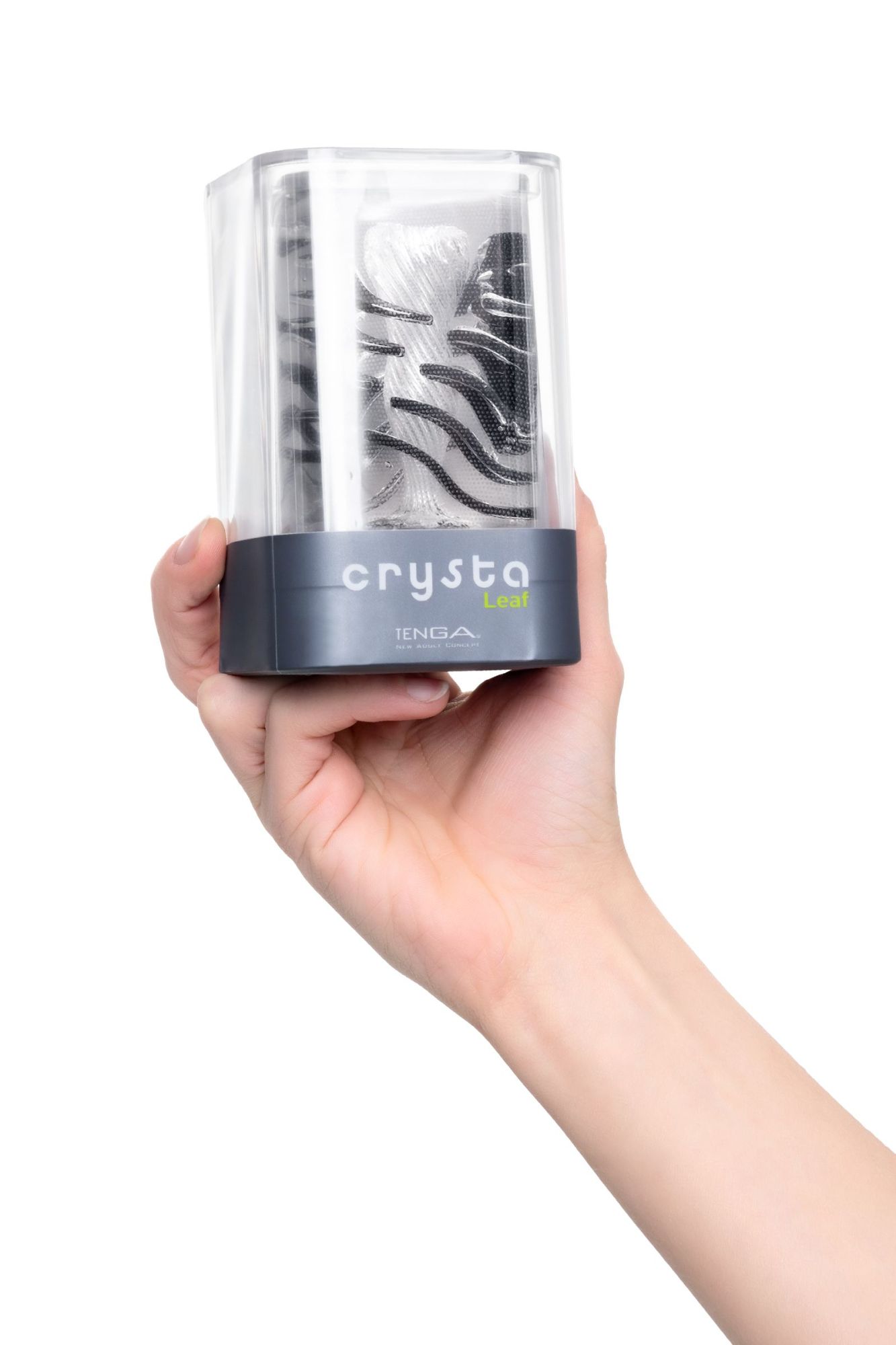нереалистичный мастурбатор tenga crysta leaf, tpe, прозрачный, 15,5 см в России
