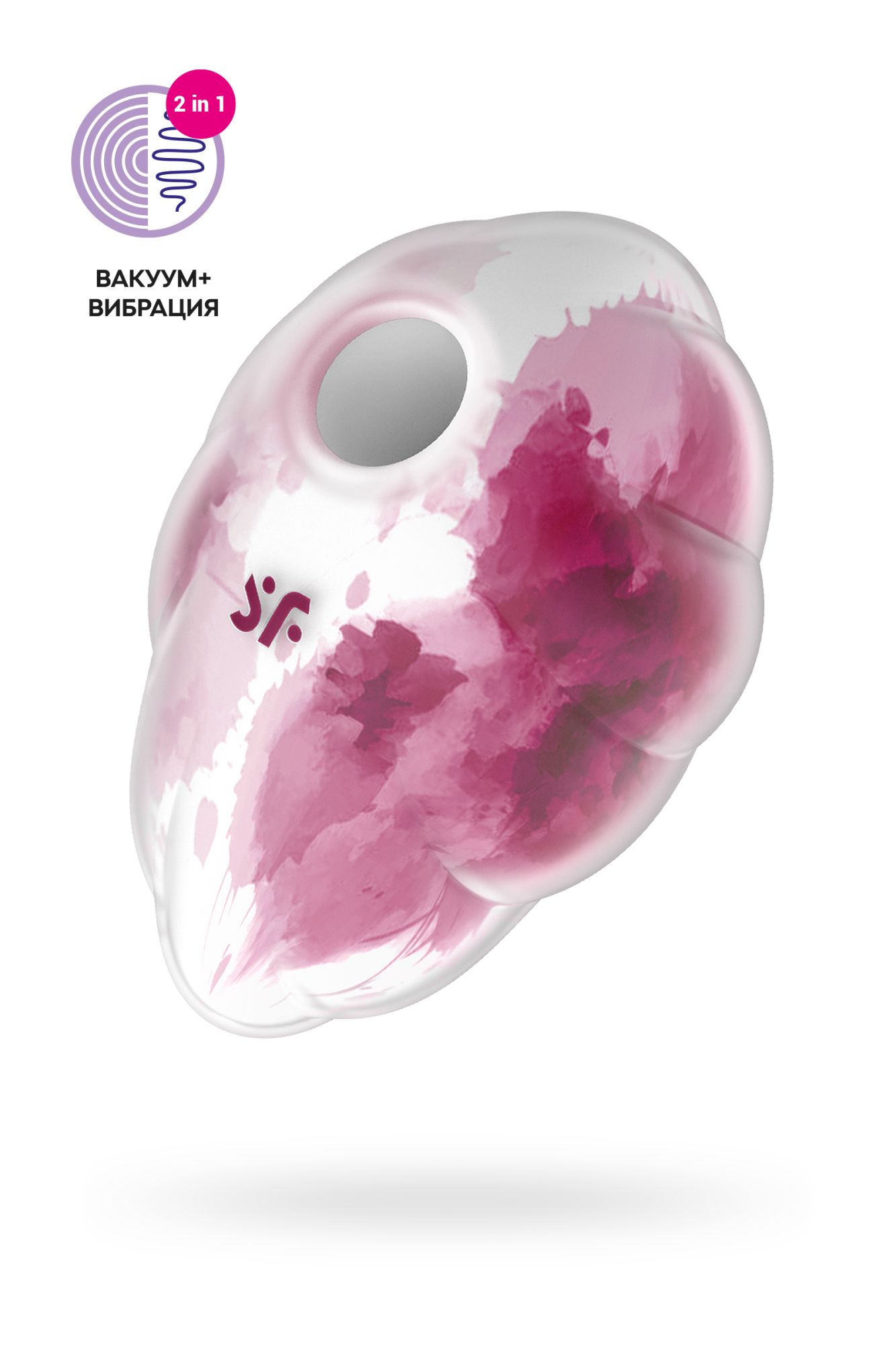 вакуумный стимулятор клитора satisfyer cloud dancer, силикон, красный, 9 см в России