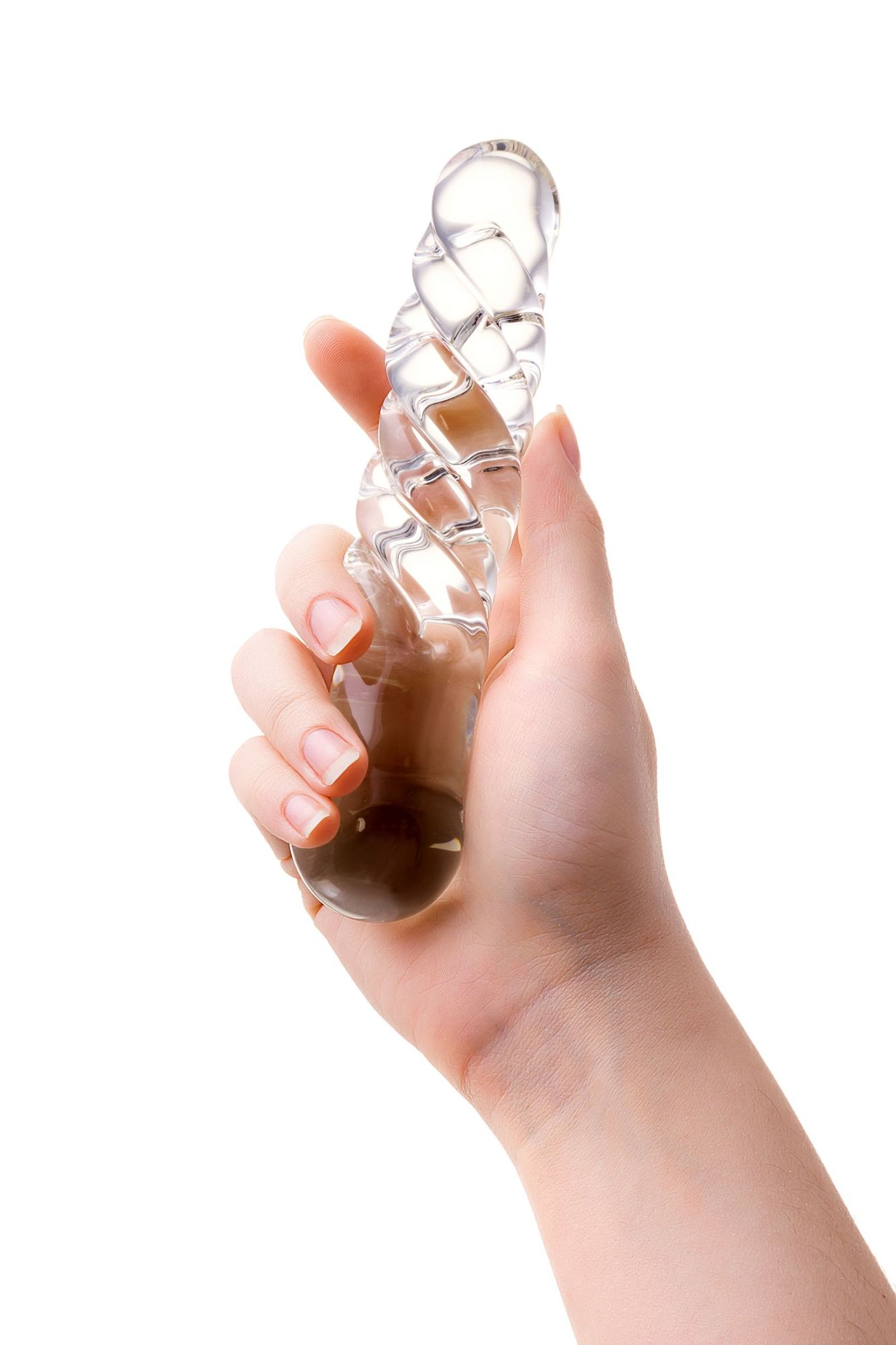 двусторонний фаллоимитатор sexus glass, стекло, прозрачный, 16 см в России