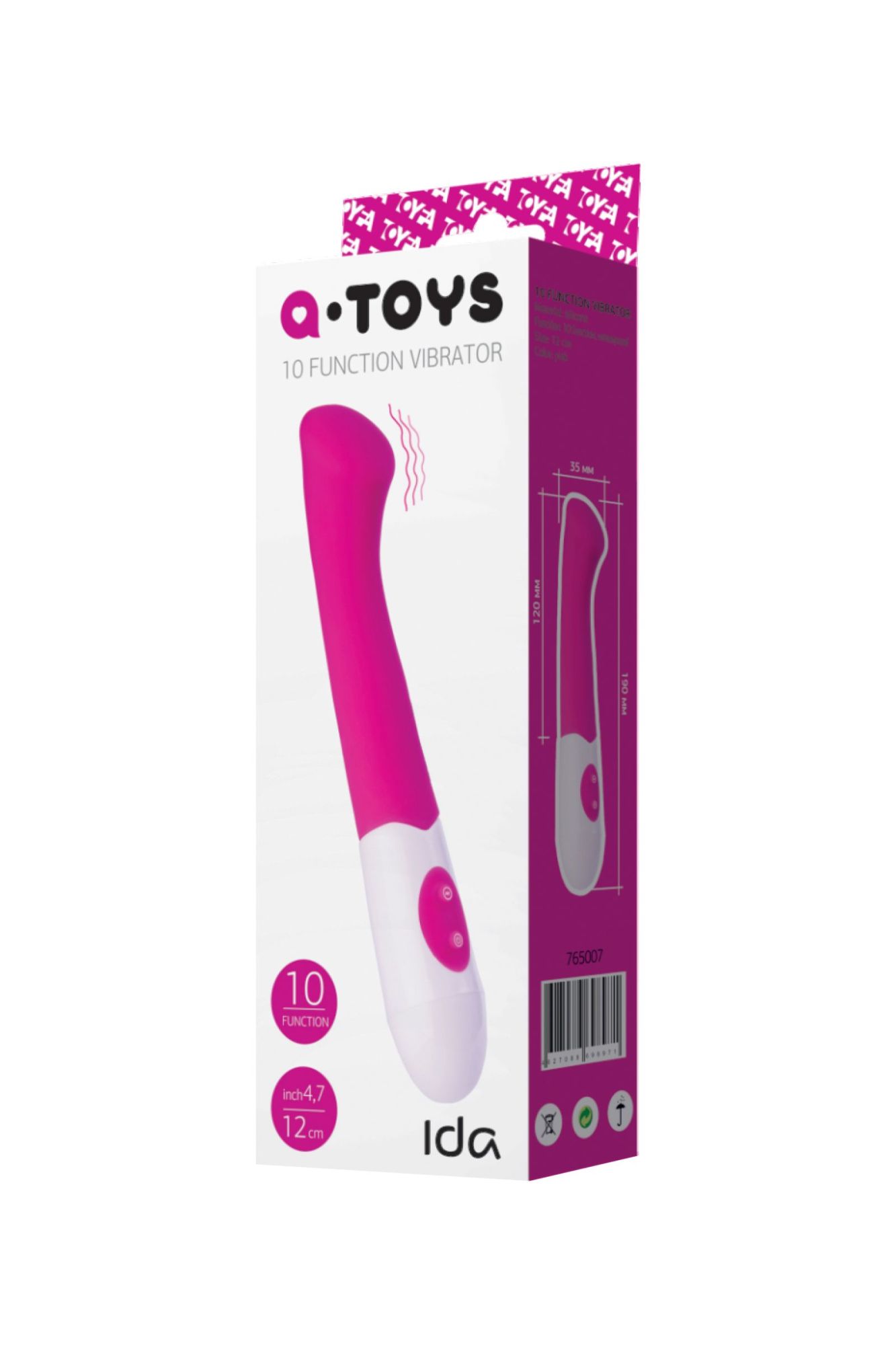 стимулятор точки g toyfa a-toys ida, силикон, розовый, 19 см в России