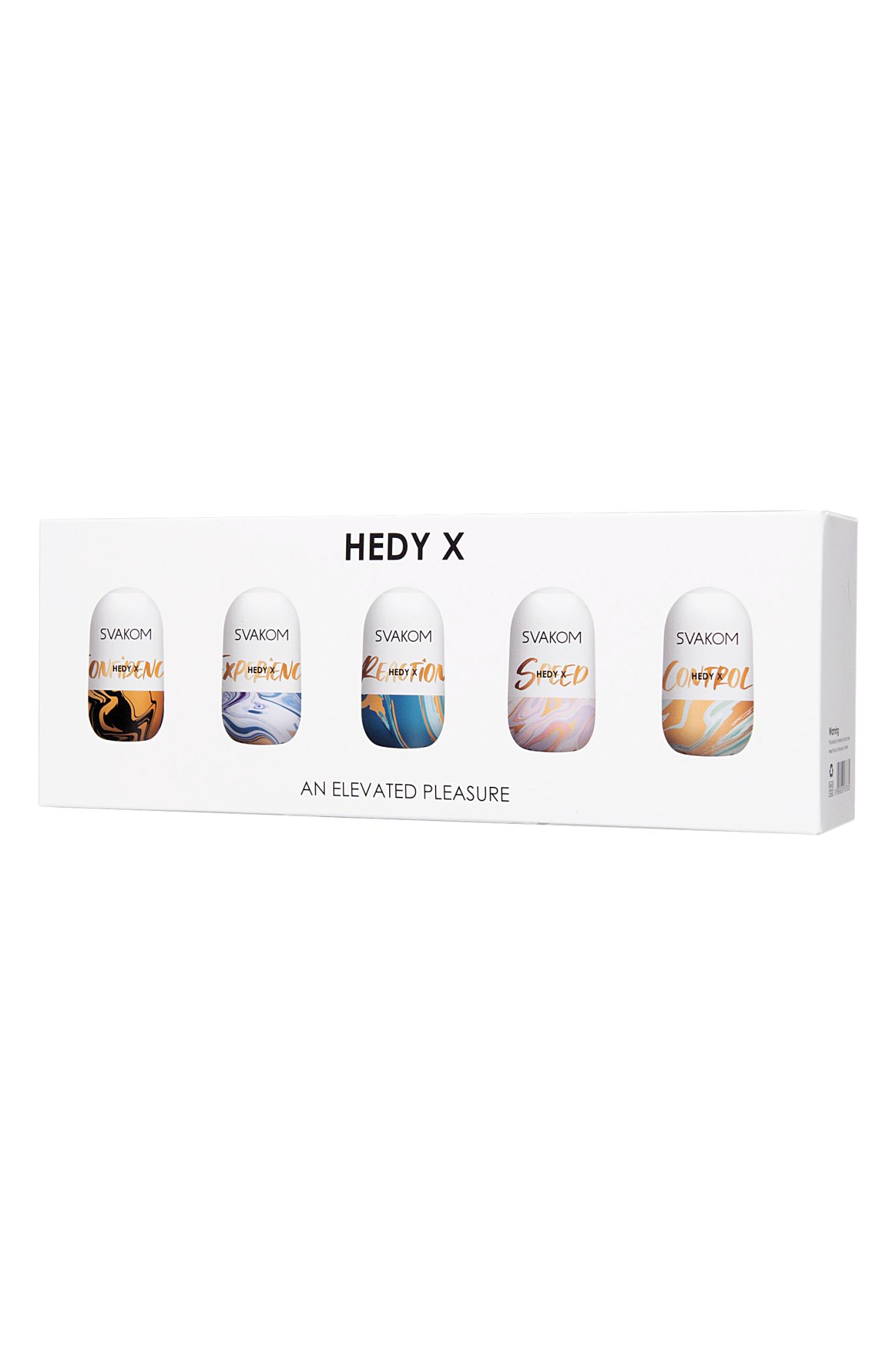 набор мастурбаторов нереалистичных svakom hedy x5 mixed (5 шт.), tpe, белый, 9 см в России