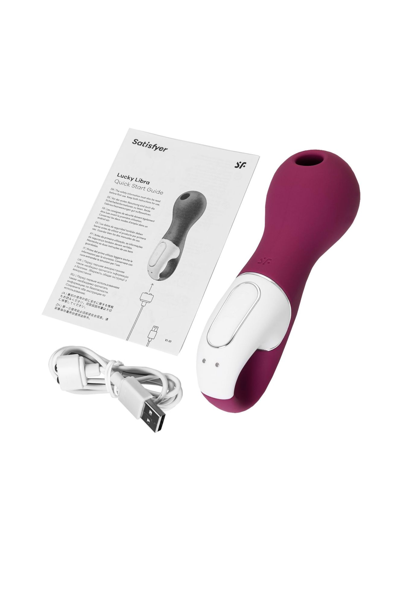 вакуум-волновой бесконтактный стимулятор клитора satisfyer lucky libra, силикон, красный, 15,7 см в России