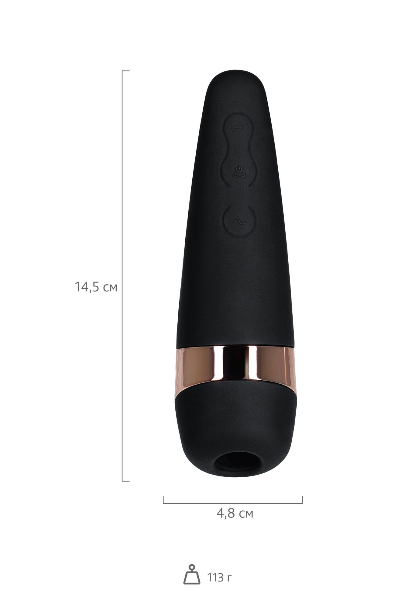 вакуум-волновой бесконтактный стимулятор клитора satisfyer pro 3 vibration, силикон, черный, 14 см. в России