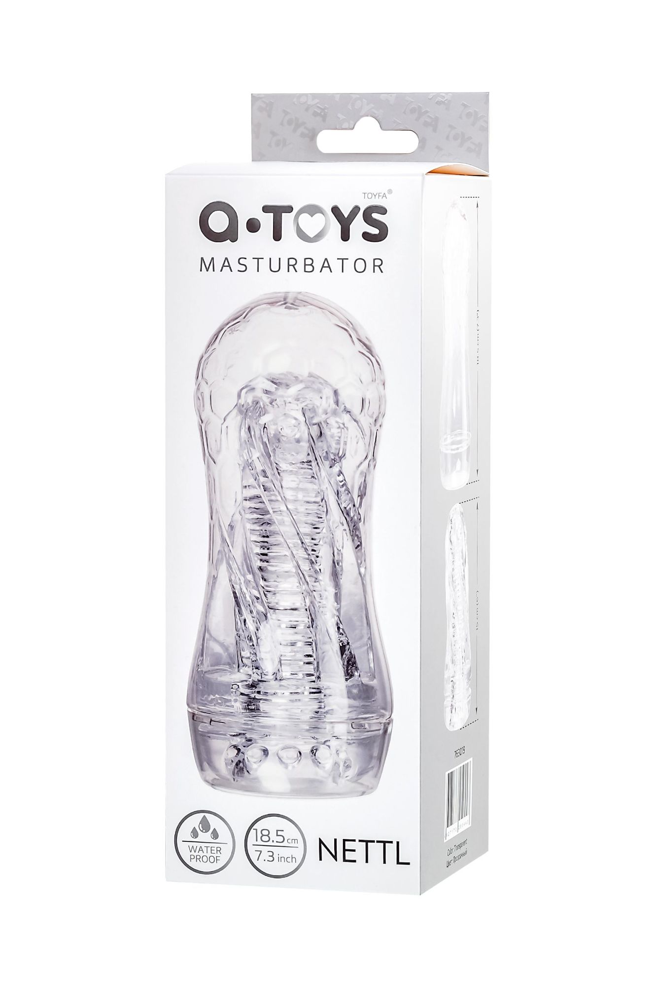 мастурбатор a-toys nettl, abs пластик, прозрачный 18,5 см в России