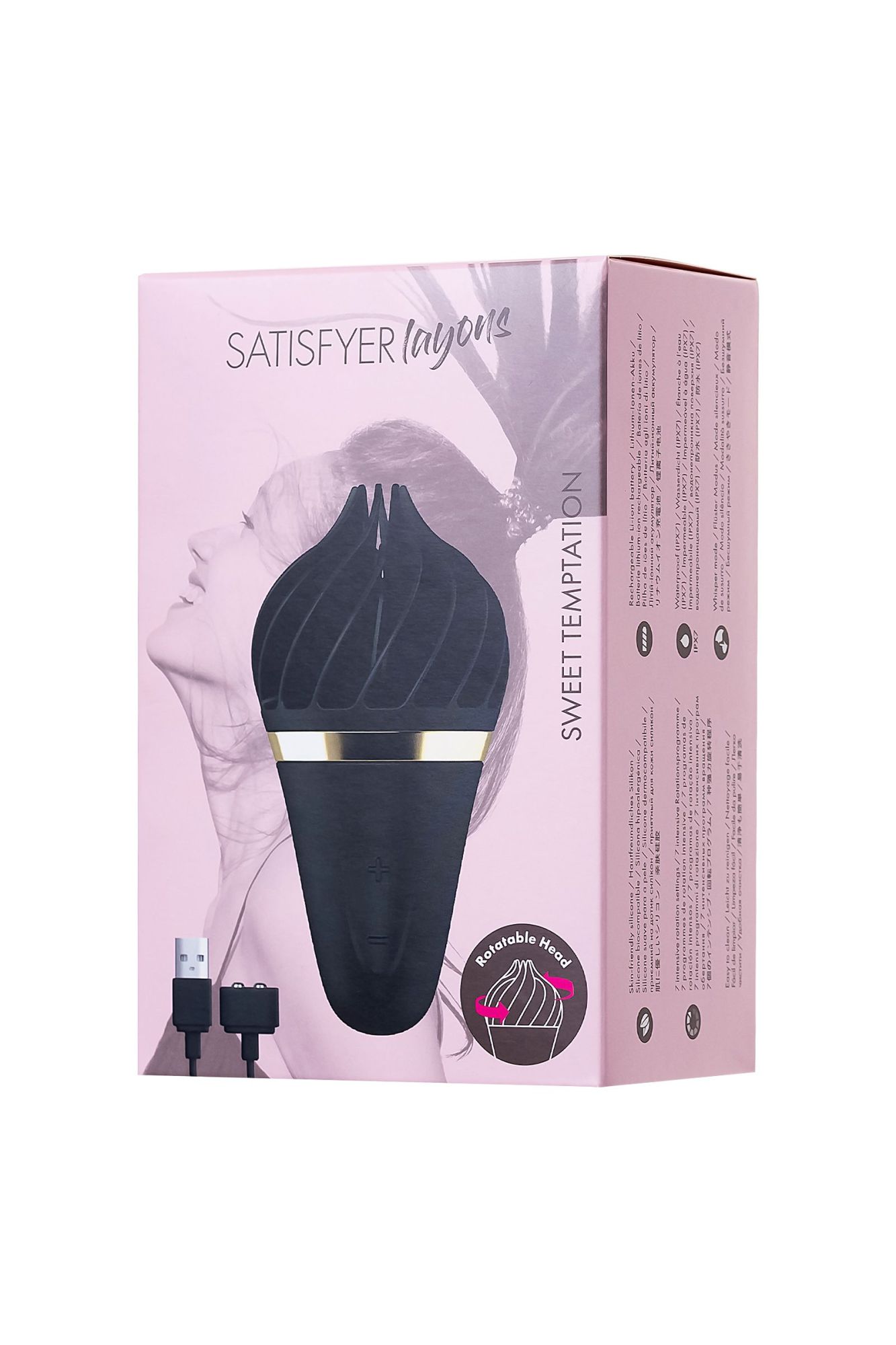 вибромассажер satisfyer layons sweet treat, силикон, черный, 10,4 см. в России