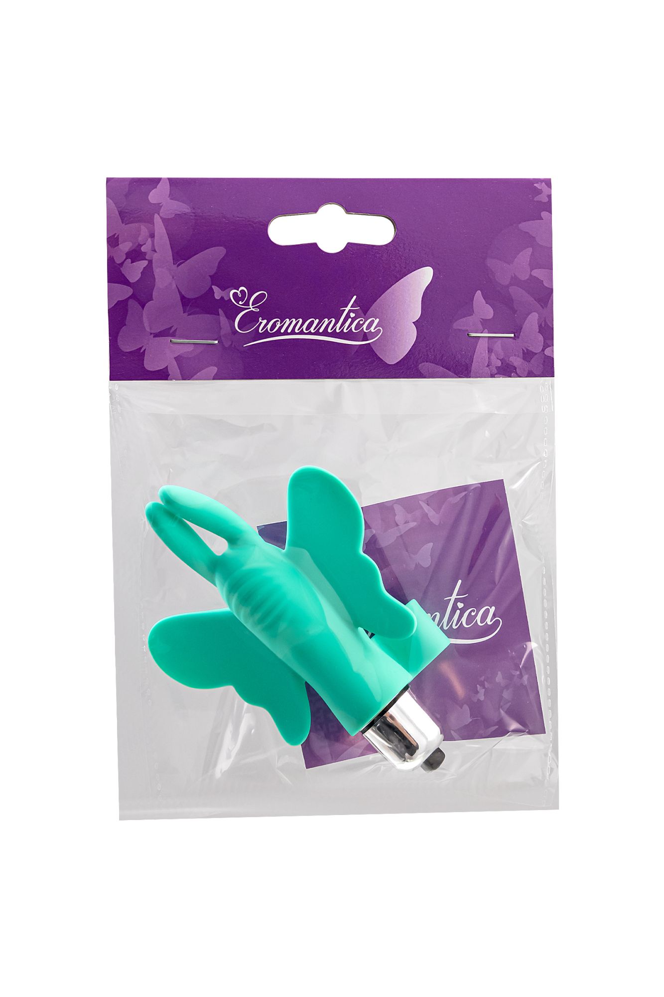 вибронасадка-бабочка на палец eromantica butterfly, силикон, мятная, 10 см в России
