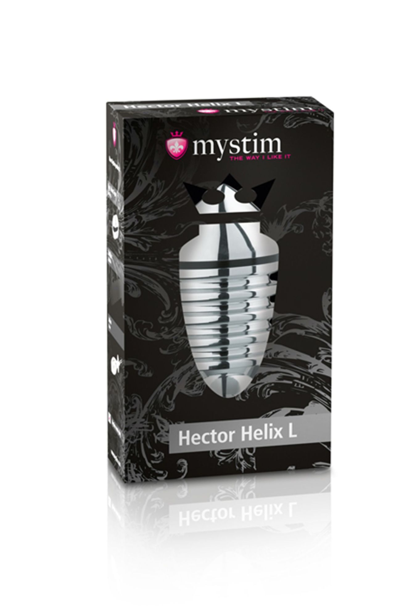 анальная пробка mystim hector helix l, электростимуляция, хирургическая сталь, серебряная, 11,5 см, в России