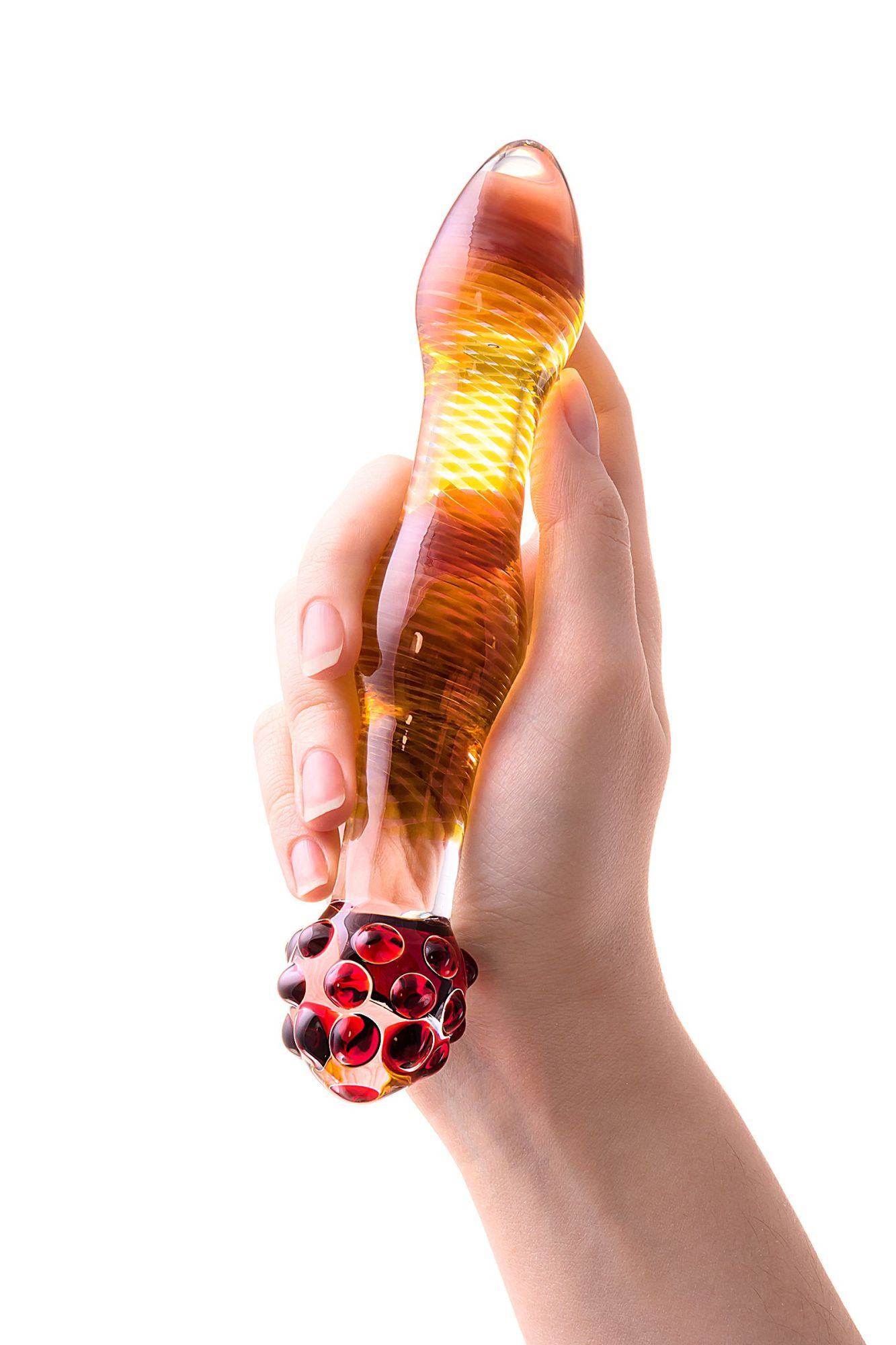 двусторонний фаллоимитатор sexus glass, стекло, прозрачный, 18 см в России