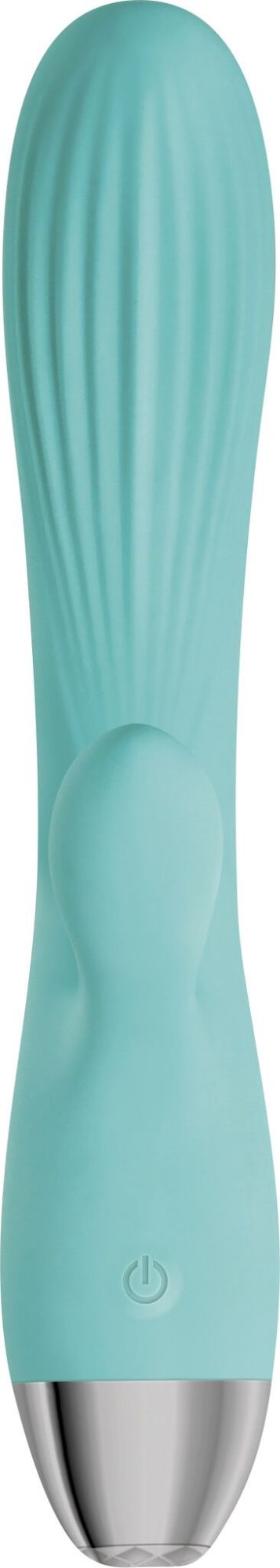 вибромассажер eve's rechargeable pulsating dual massager, голубой в России