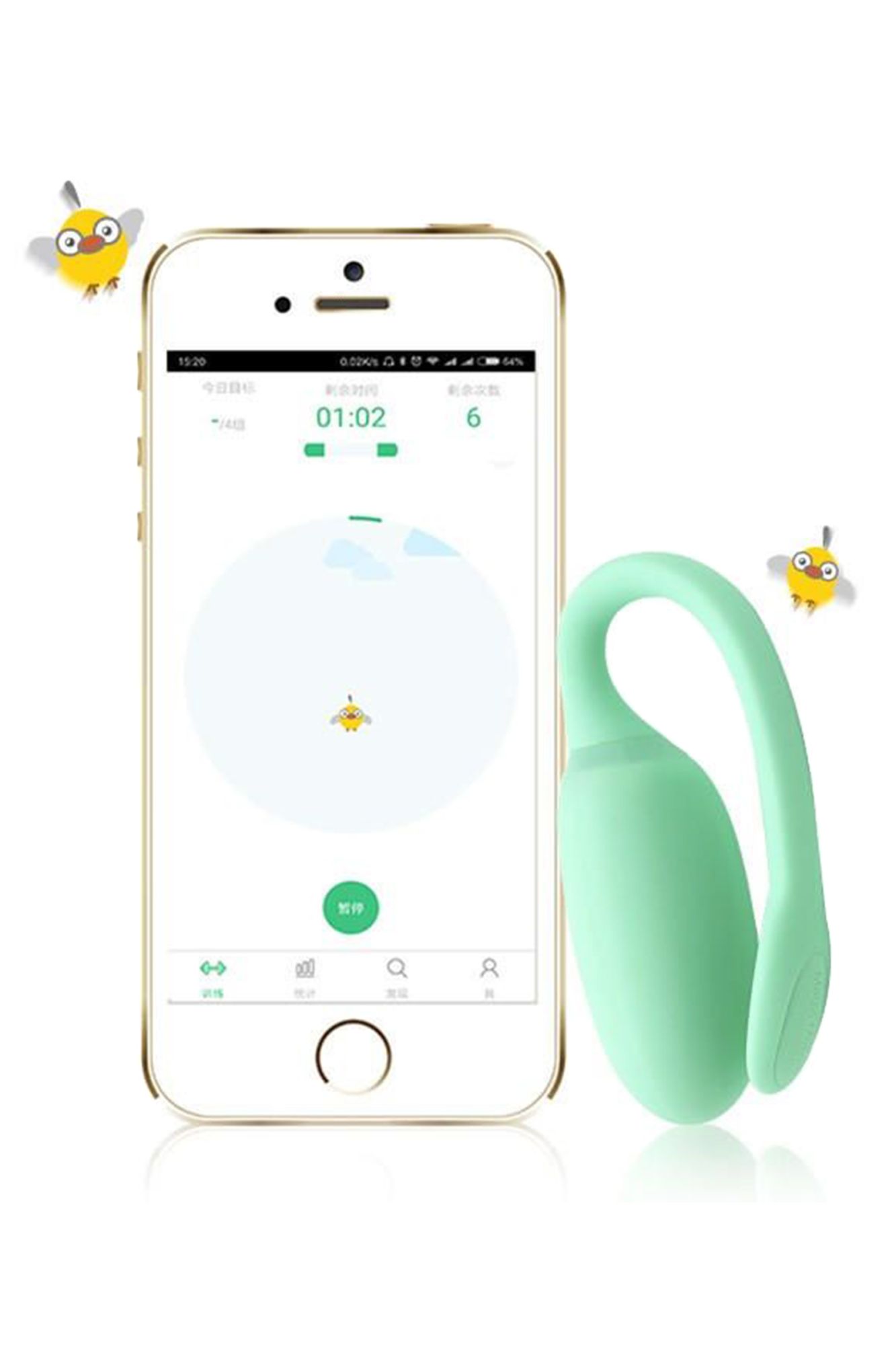 вибратор и тренажёр кегеля magic motion kegel rejuve, зеленый, 17,5 см в России