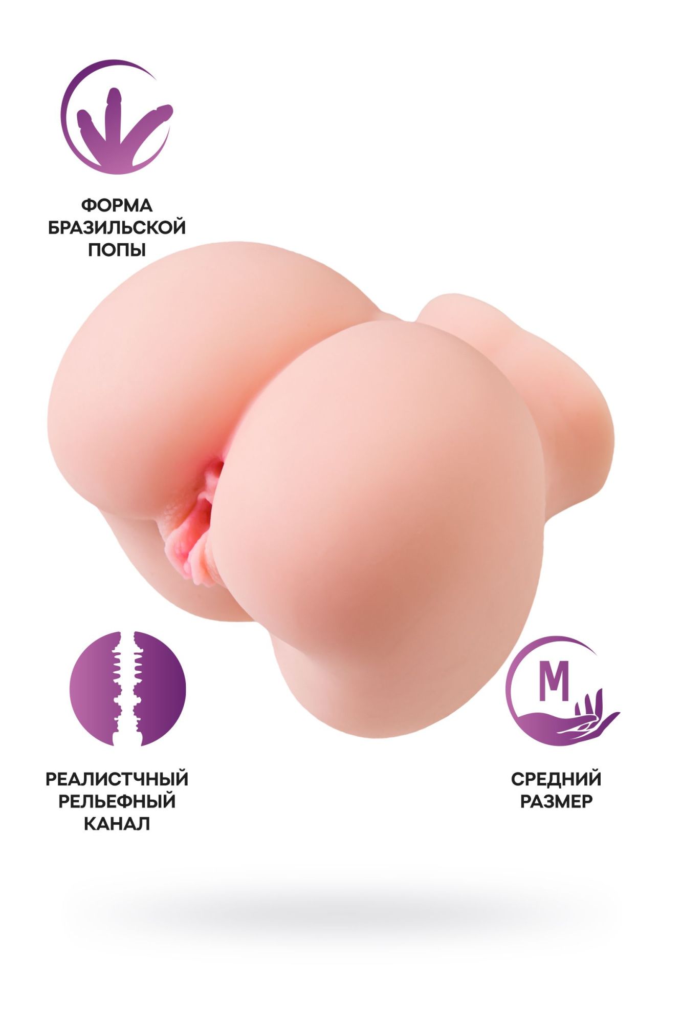 мастурбатор реалистичный juicy pussy giovanna, tpe, телесный, 20 см в России