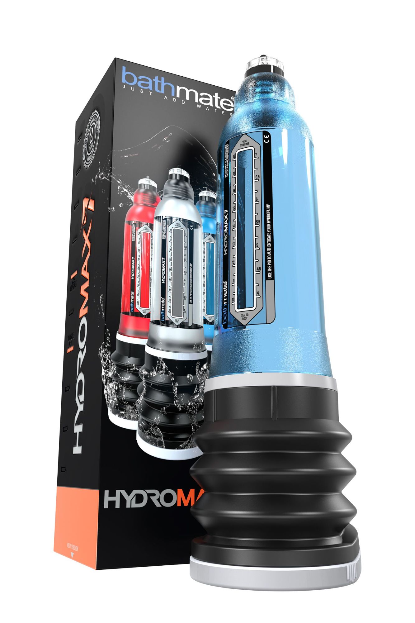гидропомпа bathmate hydromax7, abs пластик, голубая (аналог hydromax x30) в России