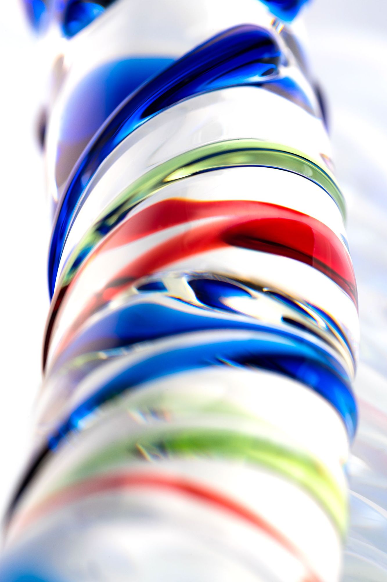 нереалистичный фаллоимитатор sexus glass, стекло, рельефный, 18 см в России