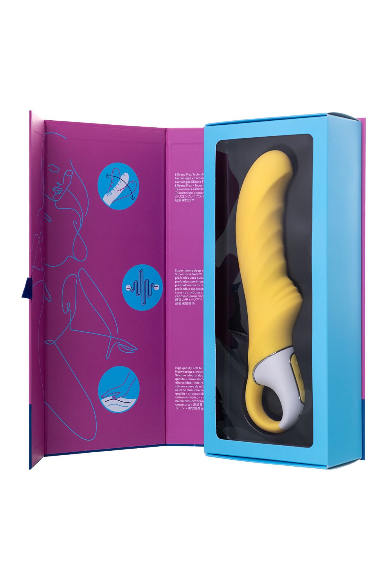 нереалистичный вибратор satisfyer vibes yummy sunshine, силикон, желтый, 22,5 см. в России