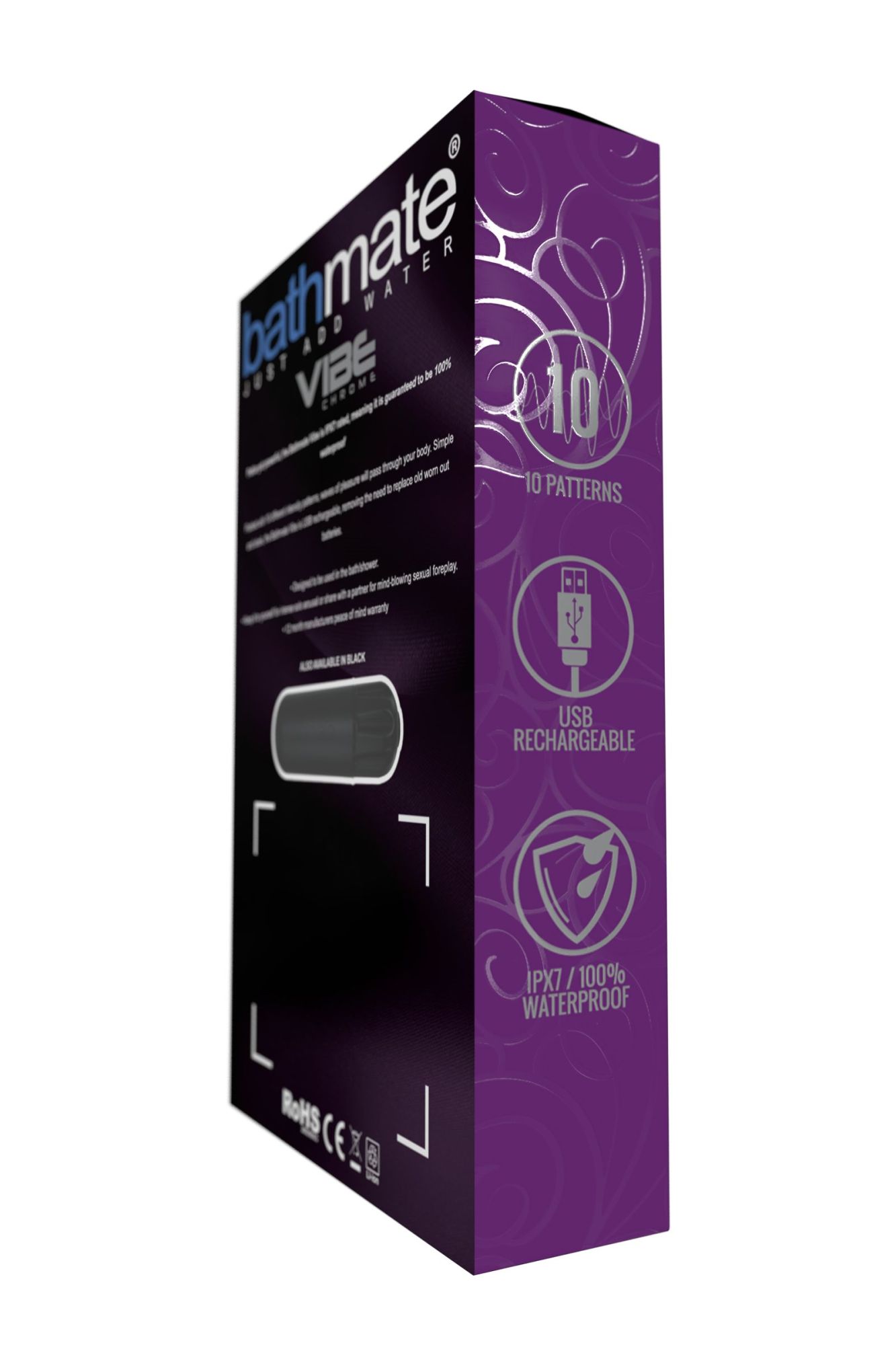 вибропуля bathmate vibe bullet chrome, пластик, серебряная в России