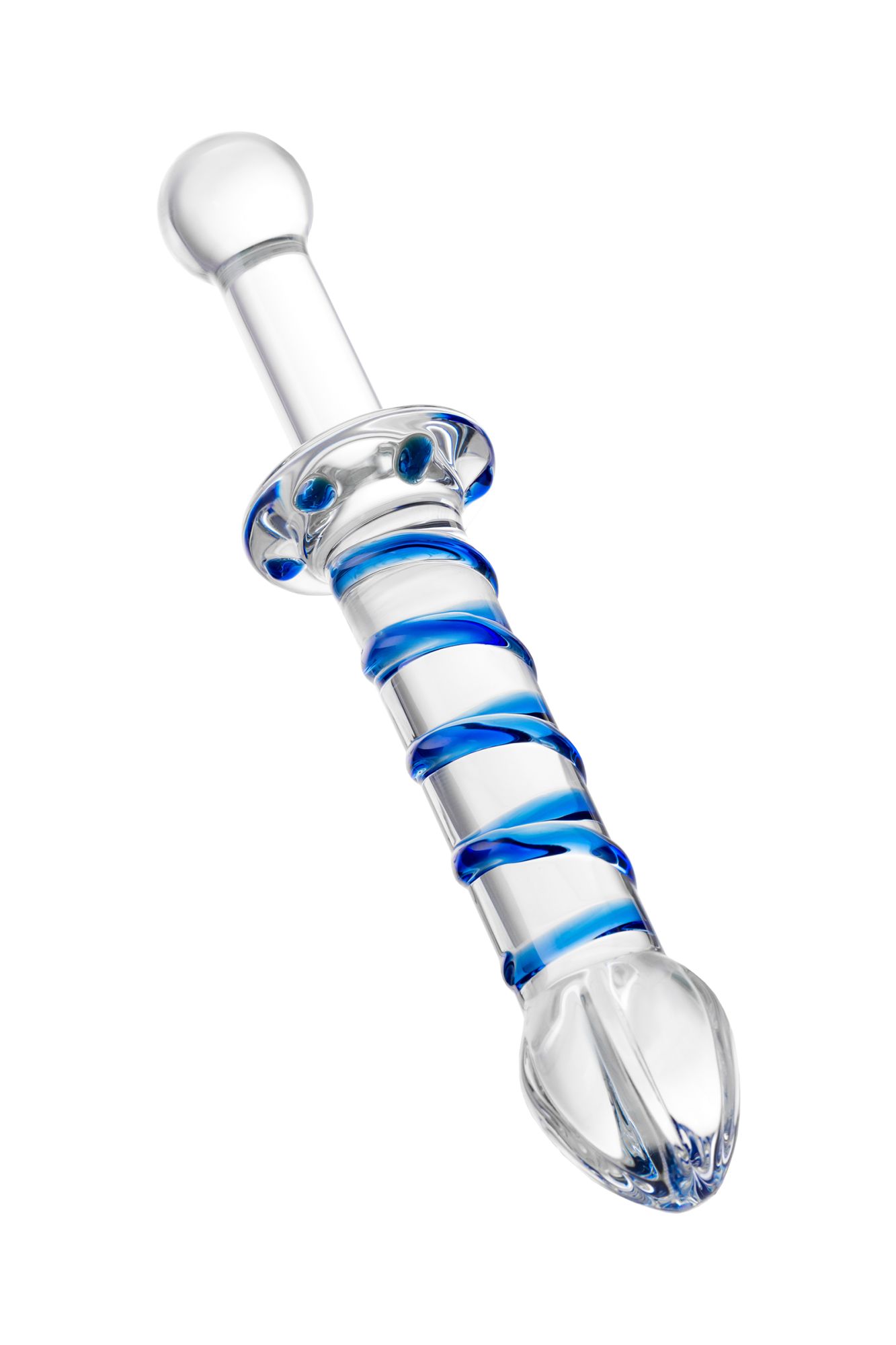 двусторонний фаллоимитатор sexus glass, стекло, прозрачный, 22,5 см в России