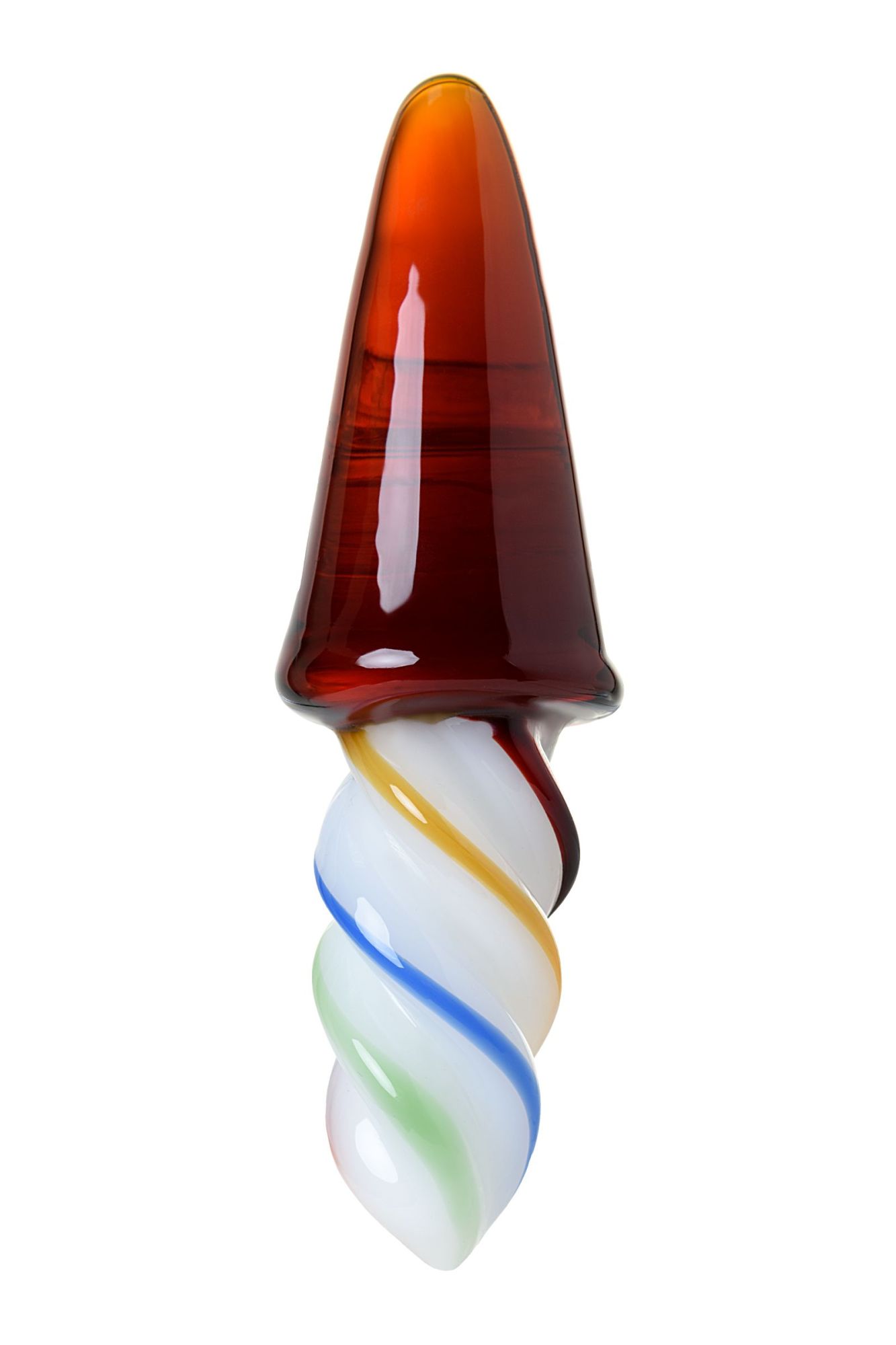 двусторонний фаллоимитатор sexus glass, стекло, коричневый, 16 см в России