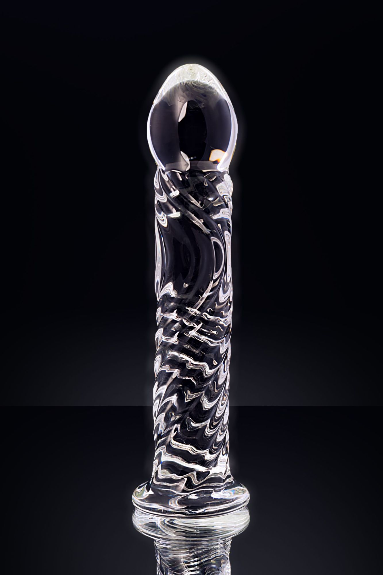 нереалистичный фаллоимитатор sexus glass, стекло, прозрачный, 16,5 см в России