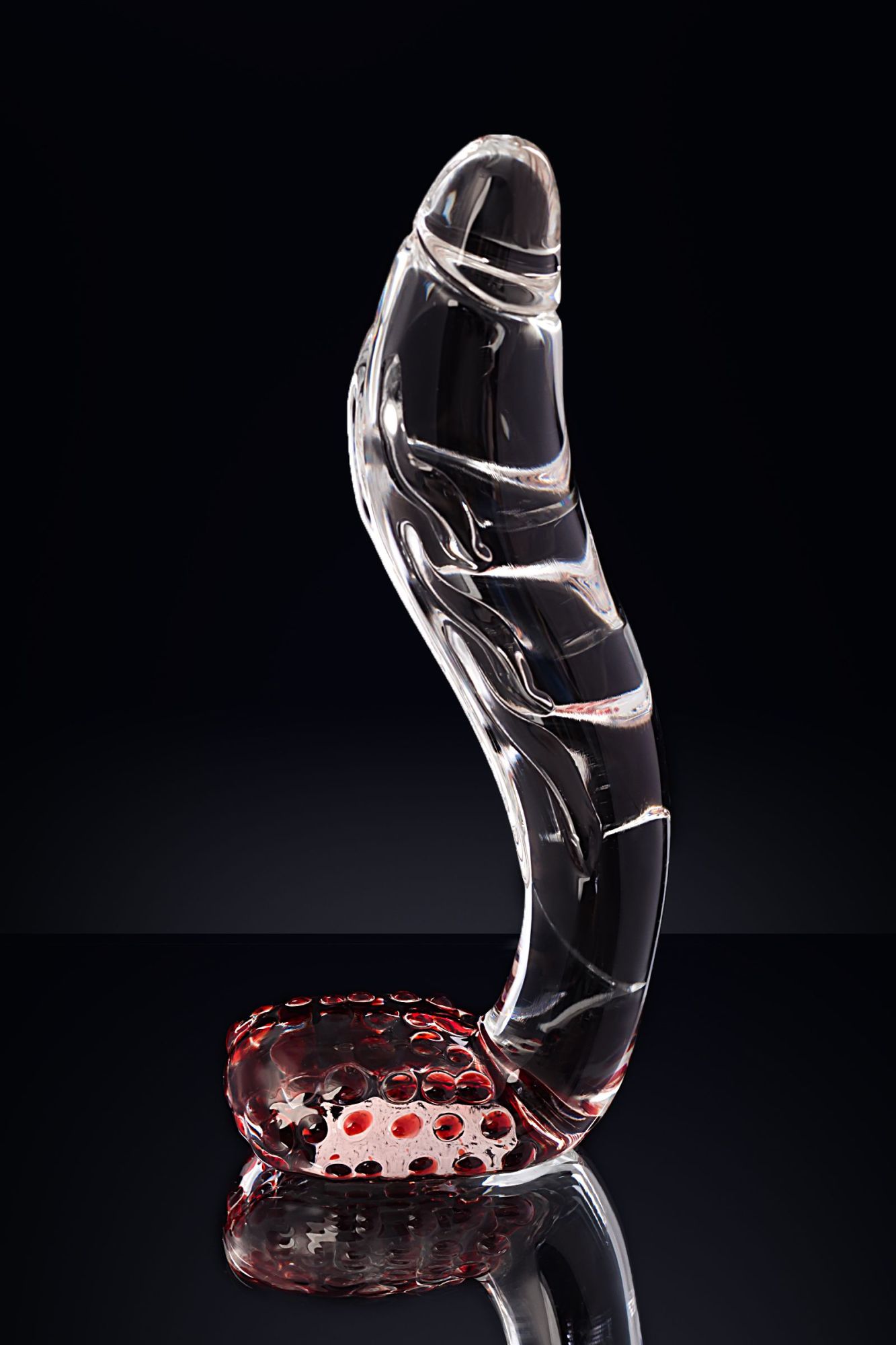 нереалистичный фаллоимитатор sexus glass, стекло, прозрачный, 17,5 см в России