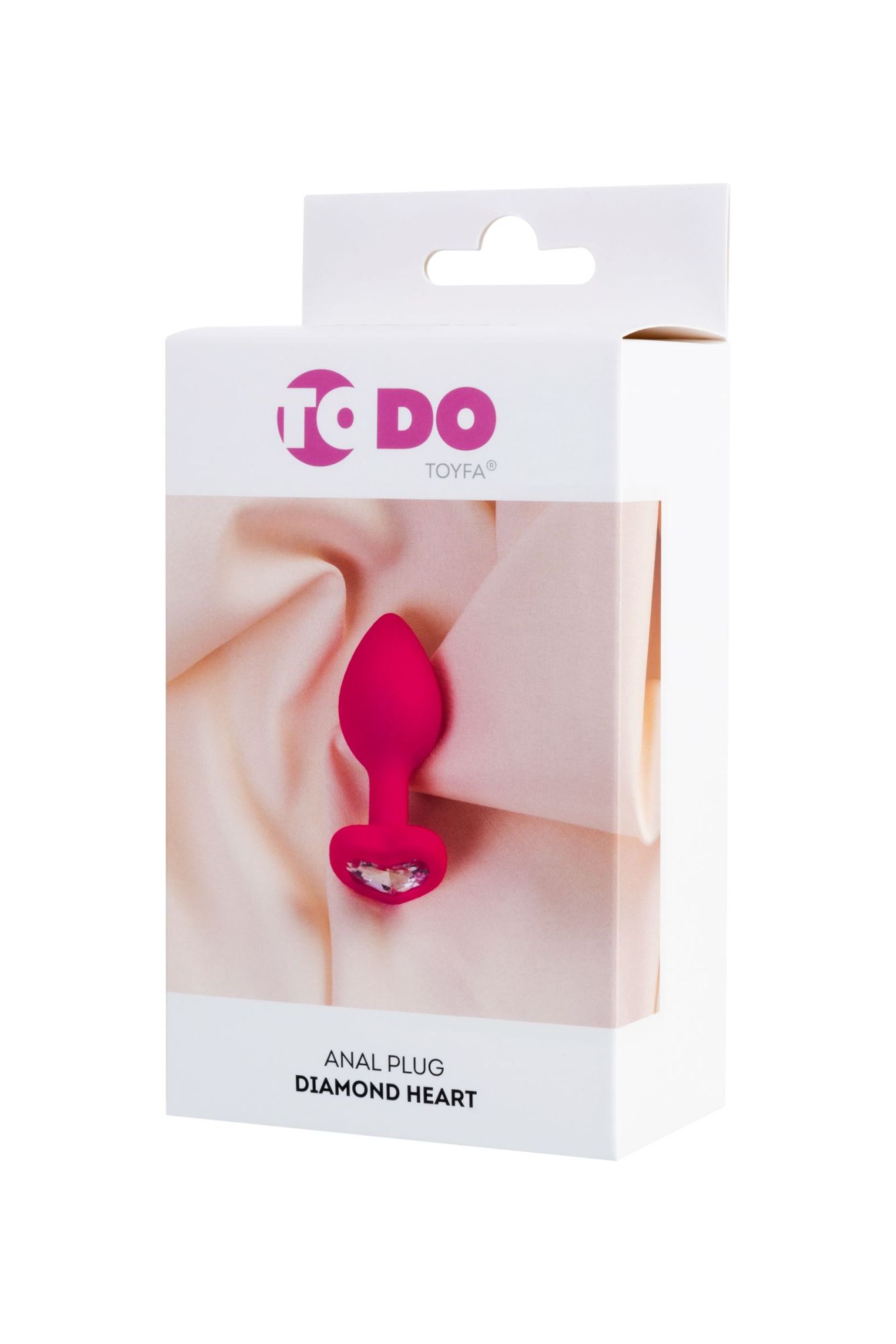 анальная втулка todo by toyfa diamond heart, силикон, розовая, 7 см, ø 2 см, 18 г в России