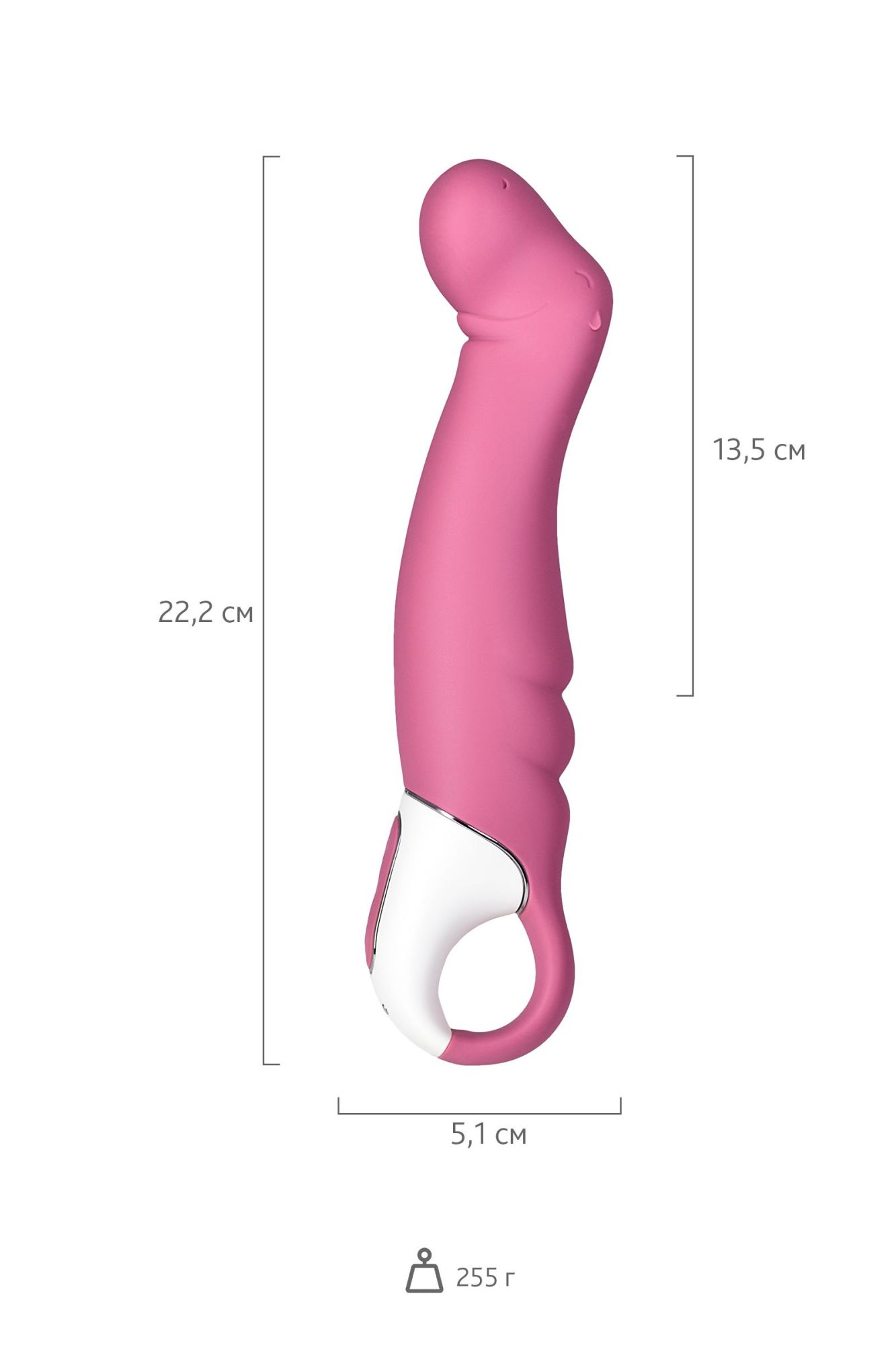 нереалистичный вибратор satisfyer vibes petting hippo, силикон, красный, 22,9 см. в России