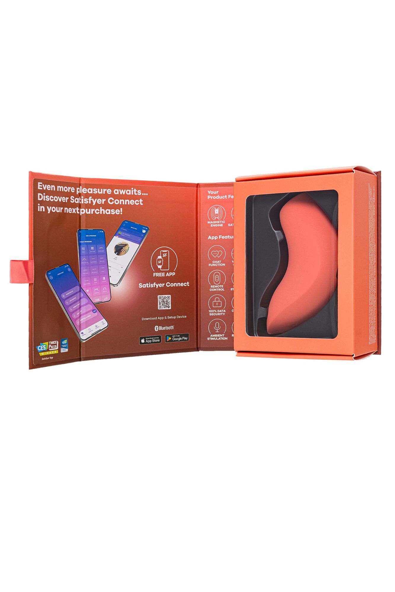 вакуум-волновой стимулятор клитора satisfyer magnetic deep pulse, силикон, коричневый, 11,6 см в России