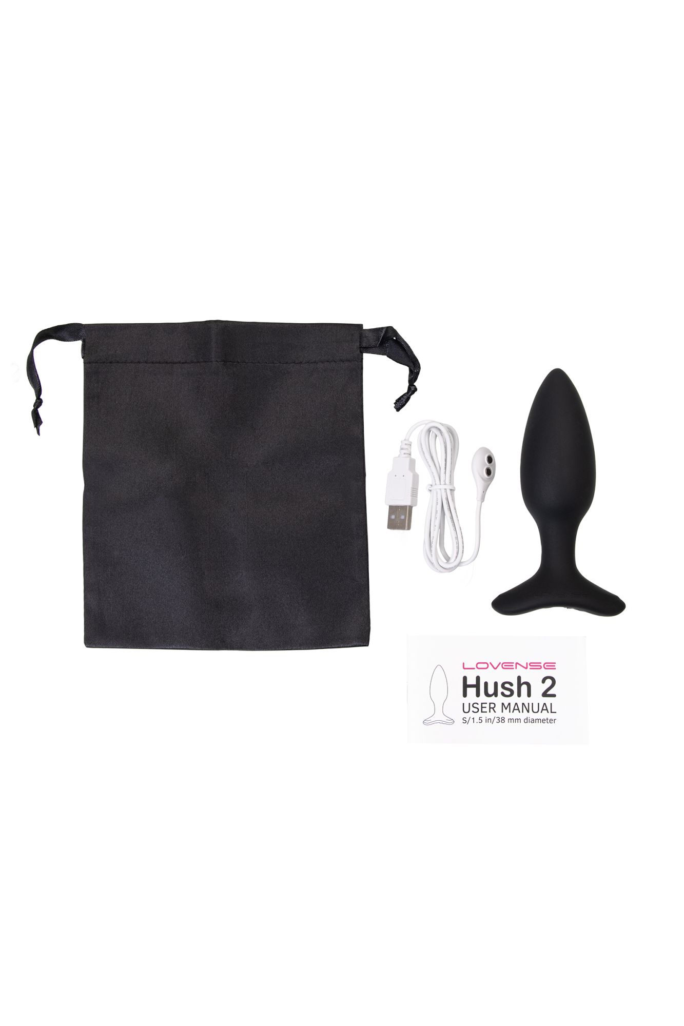анальная втулка lovense hush 2 (s), силикон, черная, 12,1 см в России