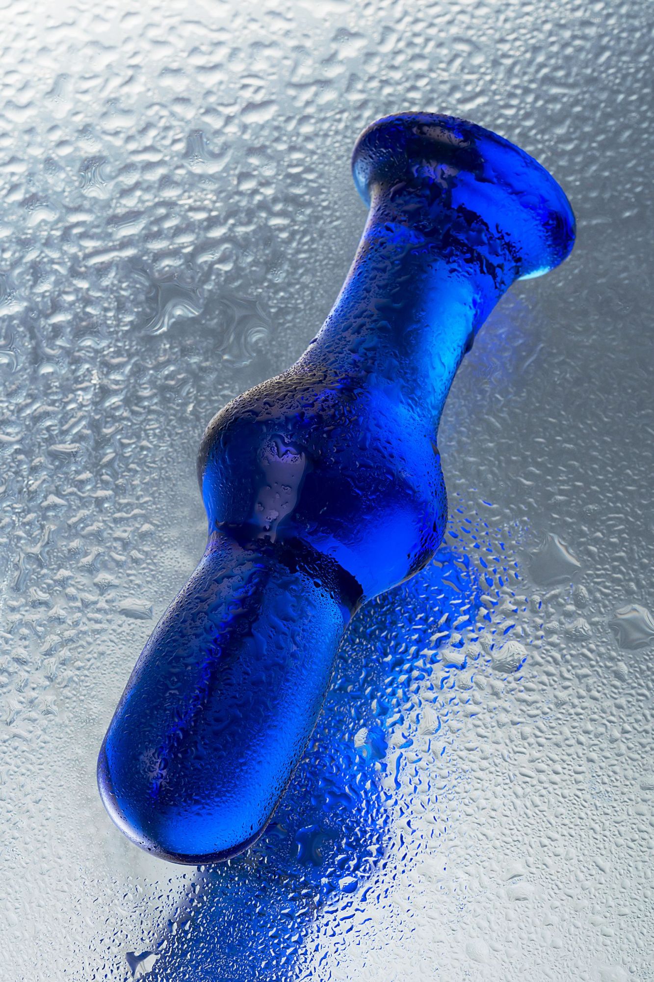 анальная втулка sexus glass, стекло, синяя, 13,5 см, ø 4,5 см в России