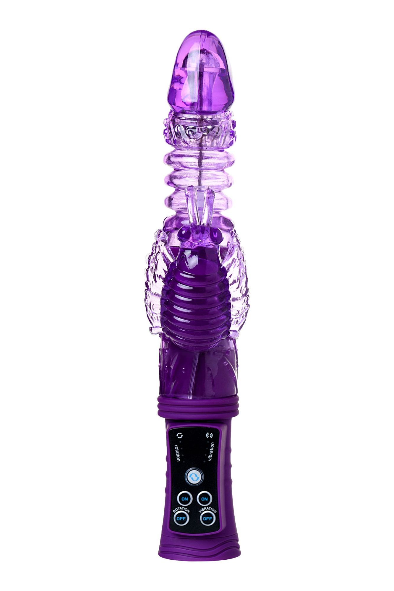 вибратор с клиторальным стимулятором toyfa a-toys high-tech fantasy, tpr, фиолетовый, 23 см в России