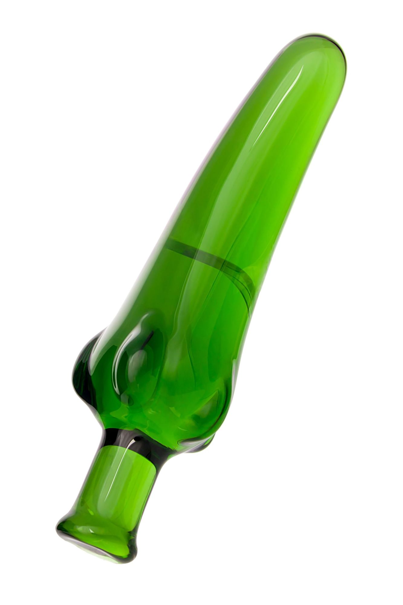 нереалистичный фаллоимитатор sexus glass, стекло, зеленый, 13,5 см в России