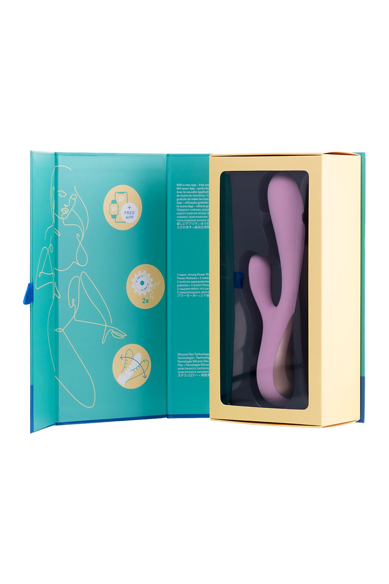 нереалистичный вибратор satisfyer mono flex, силикон, розовый, 20,4 см. в России