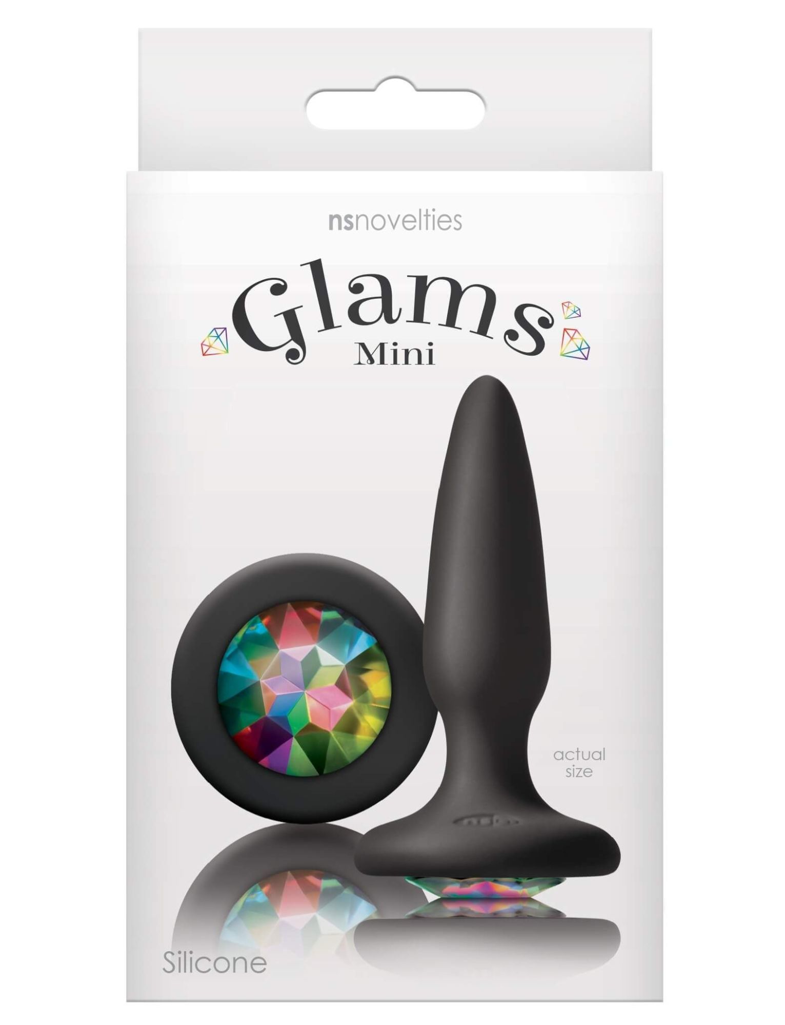 анальная пробка ns novelties glams mini, с радужным камнем в России