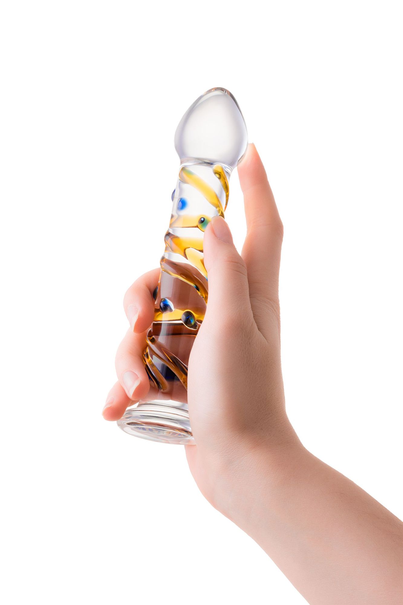 нереалистичный фаллоимитатор sexus glass, стекло, прозрачный, 17,5 см в России